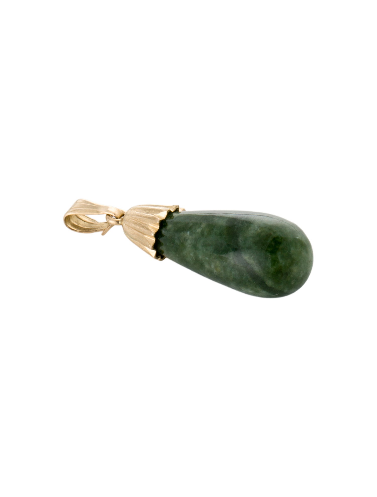 Pendant 14K Jade Teardrop Pendant