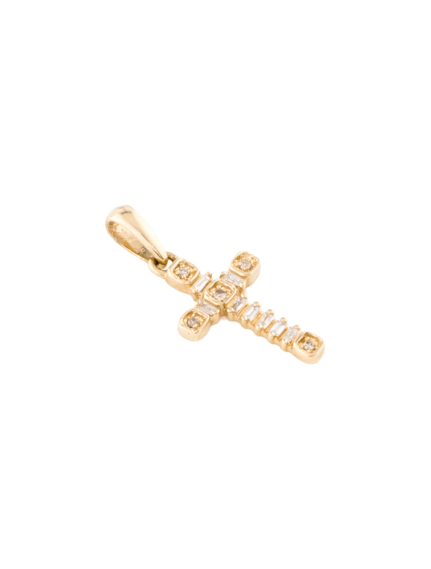 Pendant 14K Diamond Cross Pendant