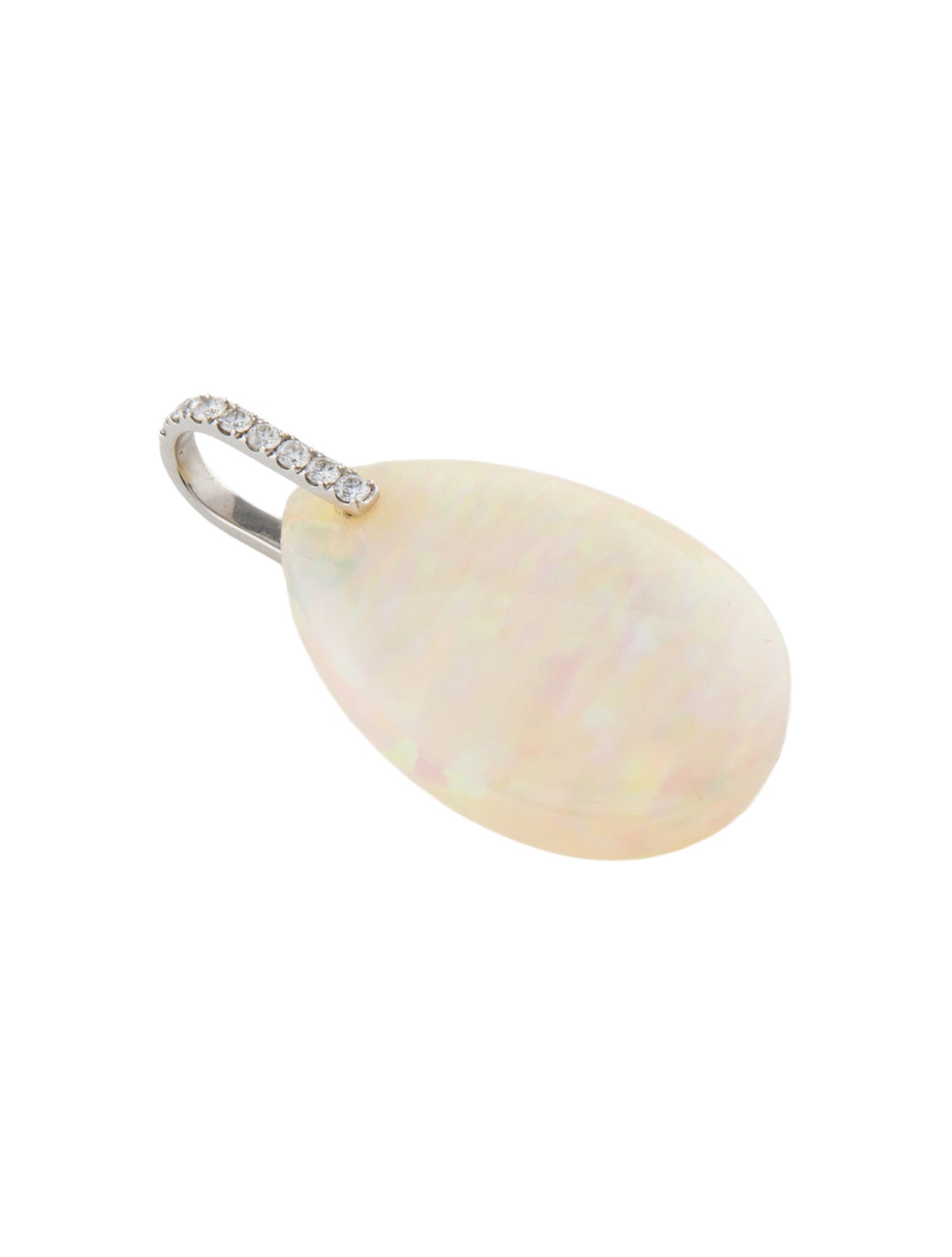 Pendant Platinum Opal & Diamond