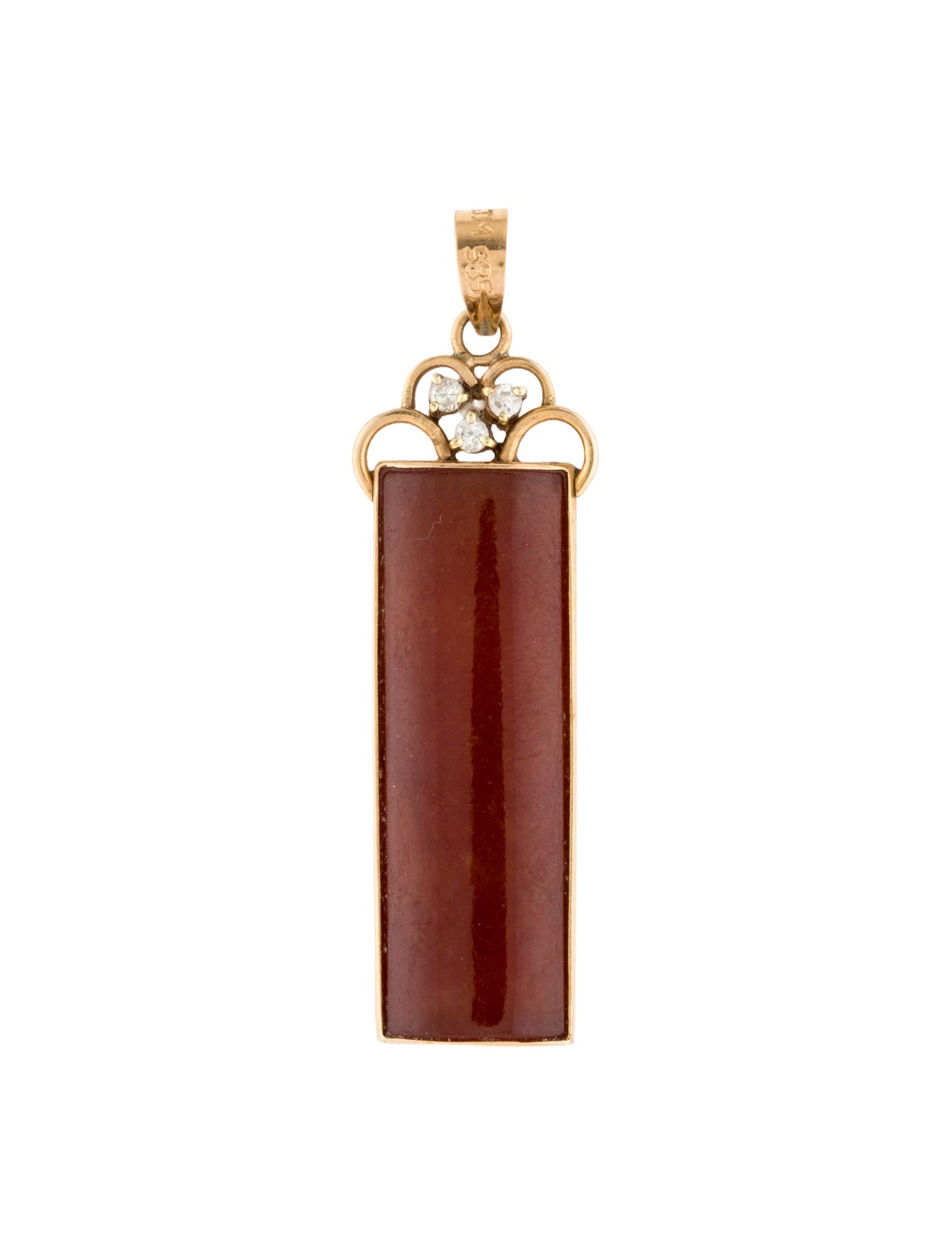 Pendant 14K Diamond & Jadeite Pendant