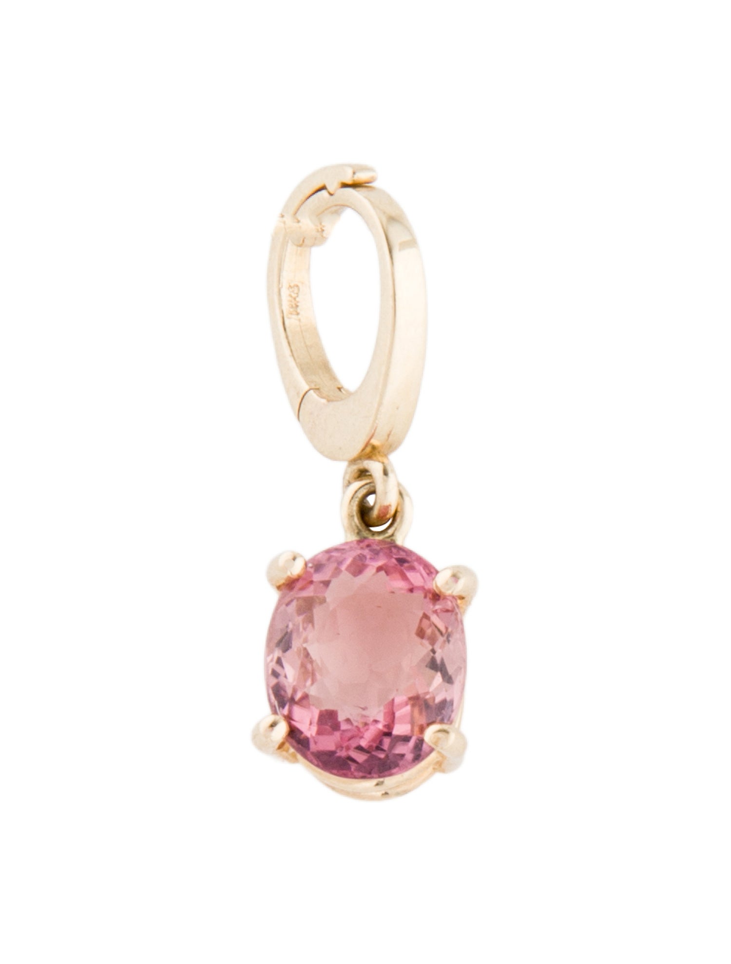 Pendant 14K 1.90ct Tourmaline Hinged Charm