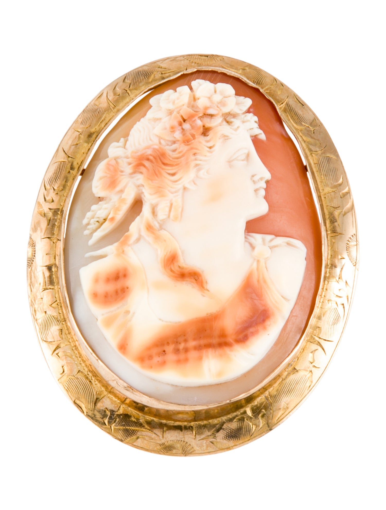 Pendant Antique 10k Cameo Brooch