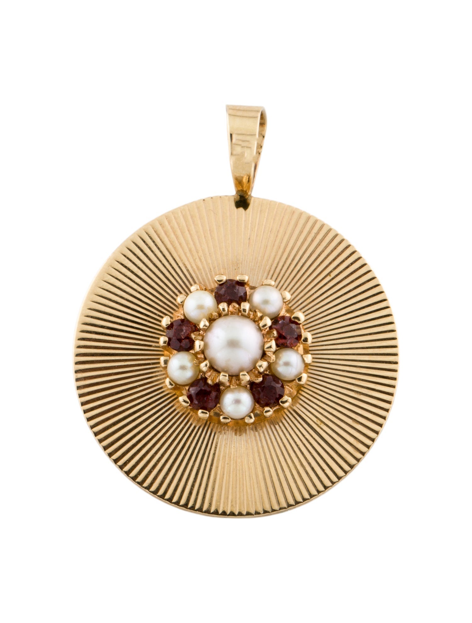 Pendant 14K Pearl & Garnet Necklace
