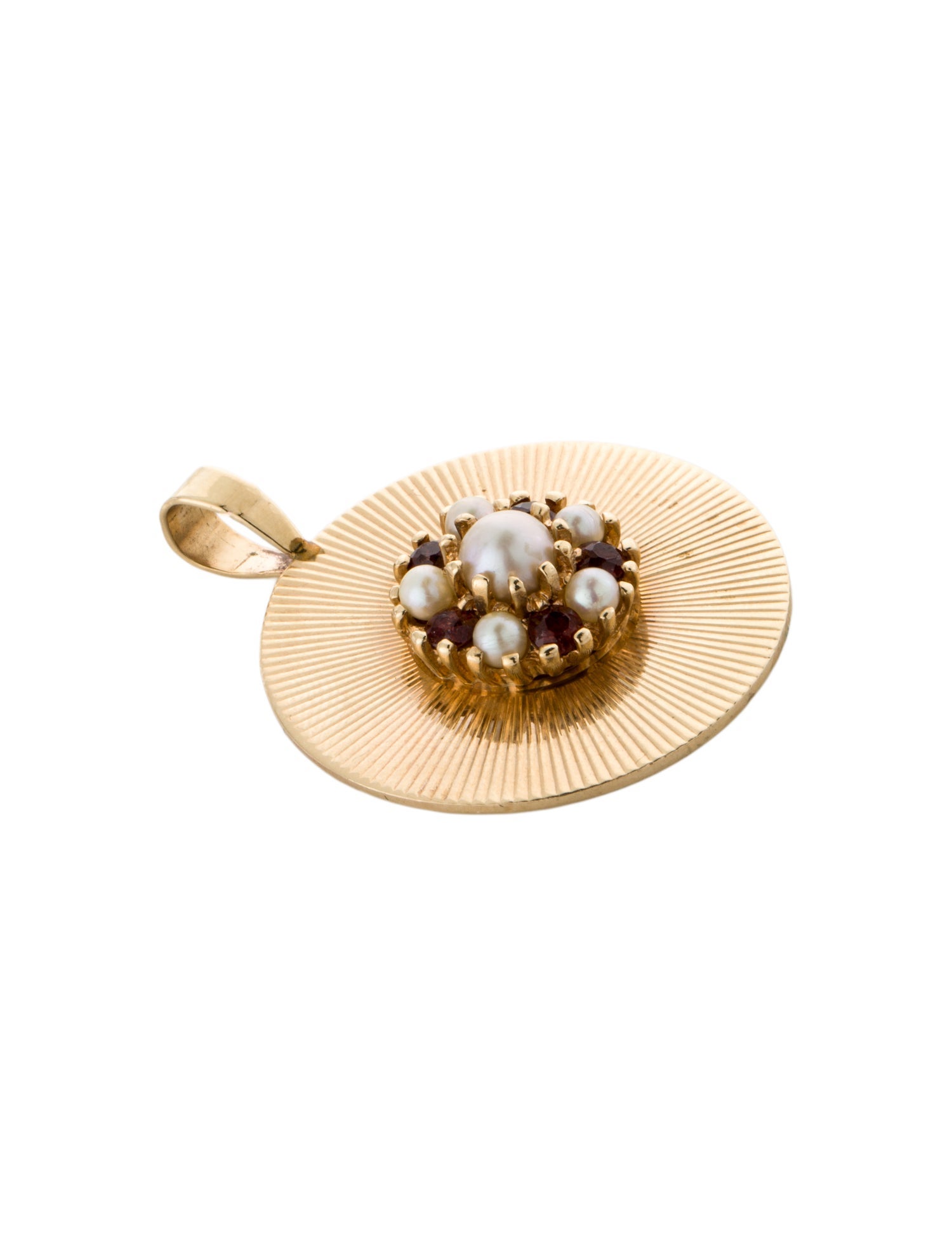 Pendant 14K Pearl & Garnet Necklace