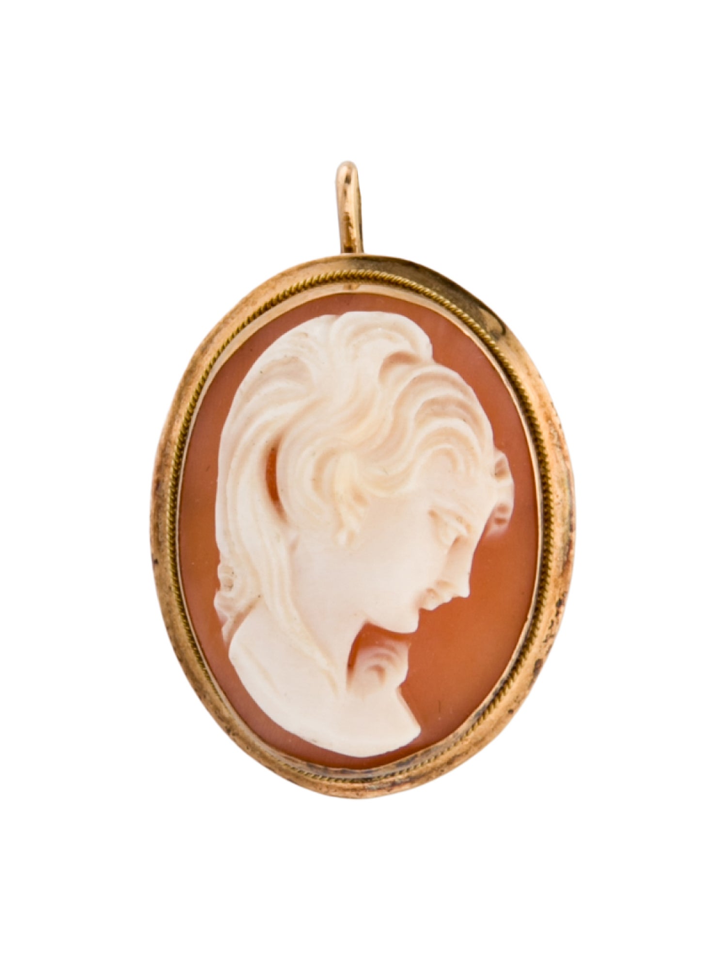 Pendant 18K Shell Cameo Convertible Brooch