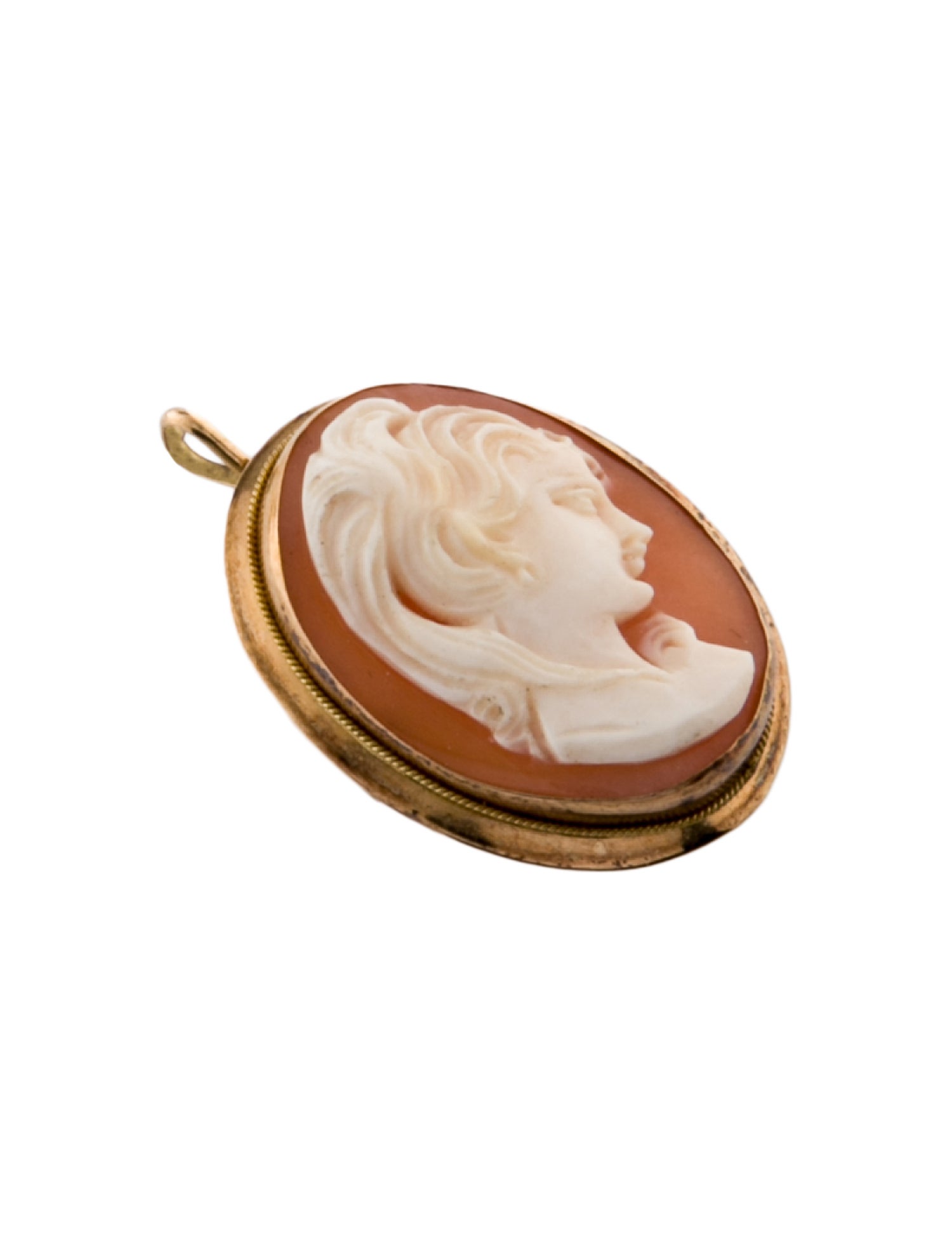 Pendant 18K Shell Cameo Convertible Brooch