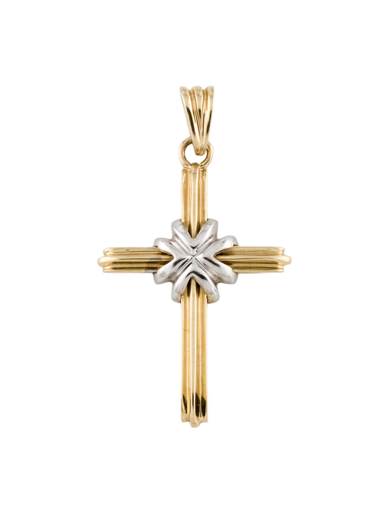 Pendant 14K Two-Tone Cross