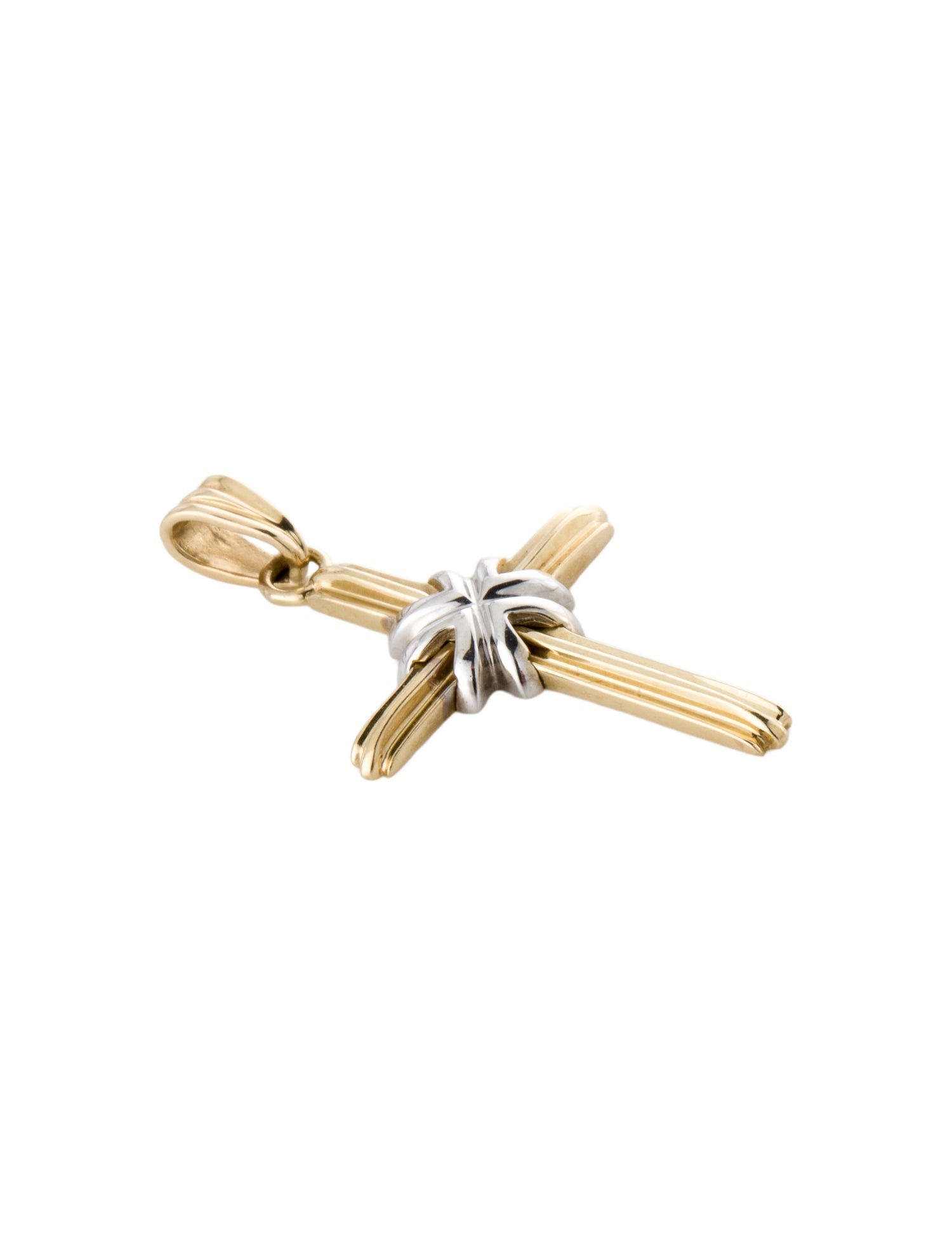 Pendant 14K Two-Tone Cross