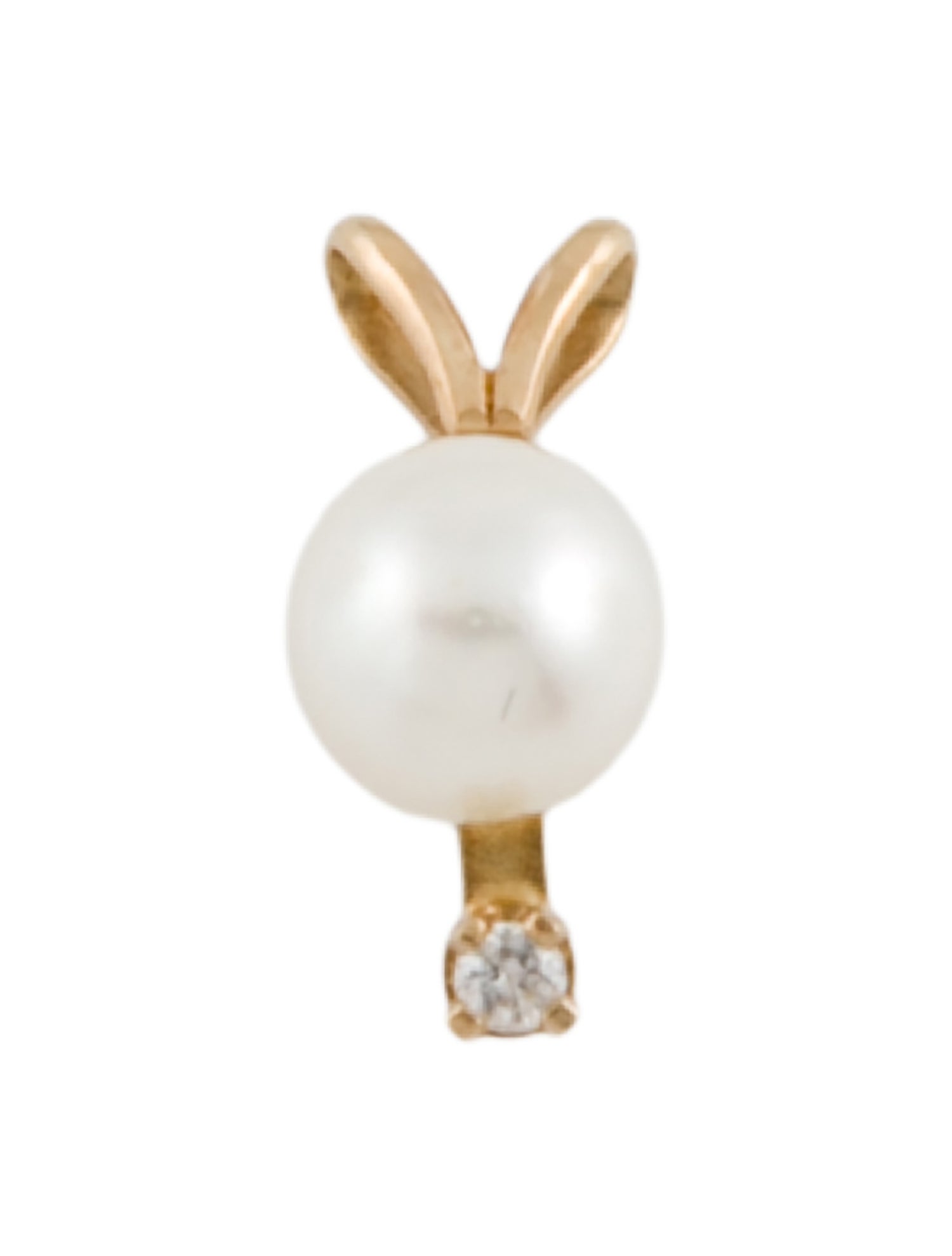 Pendant 14K Pearl & White Sapphire