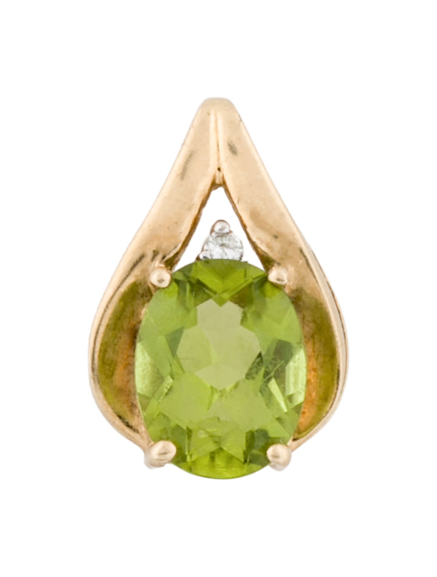 Pendant 10K Peridot & Diamond