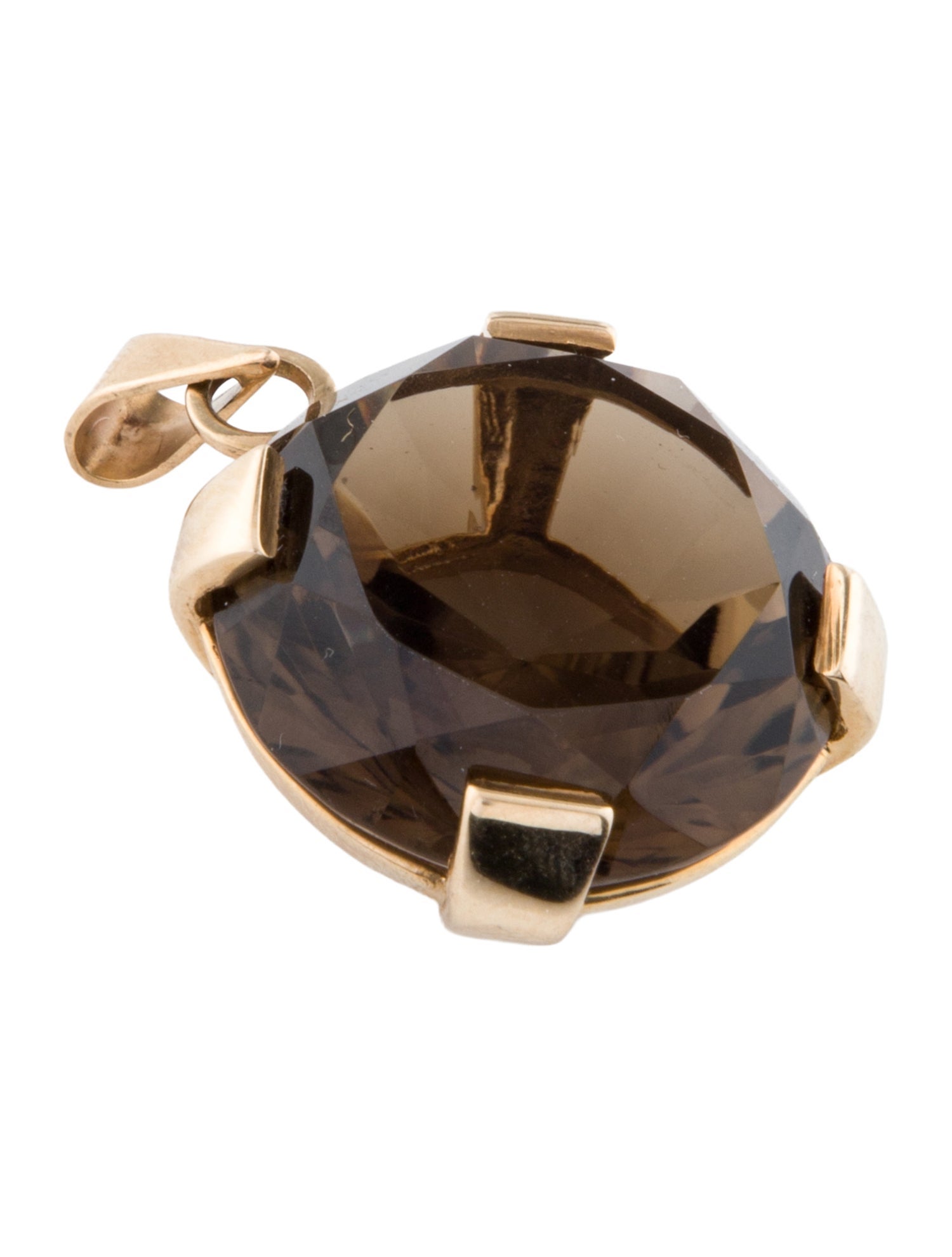Pendant 14K 31.69ct Smoky Quartz