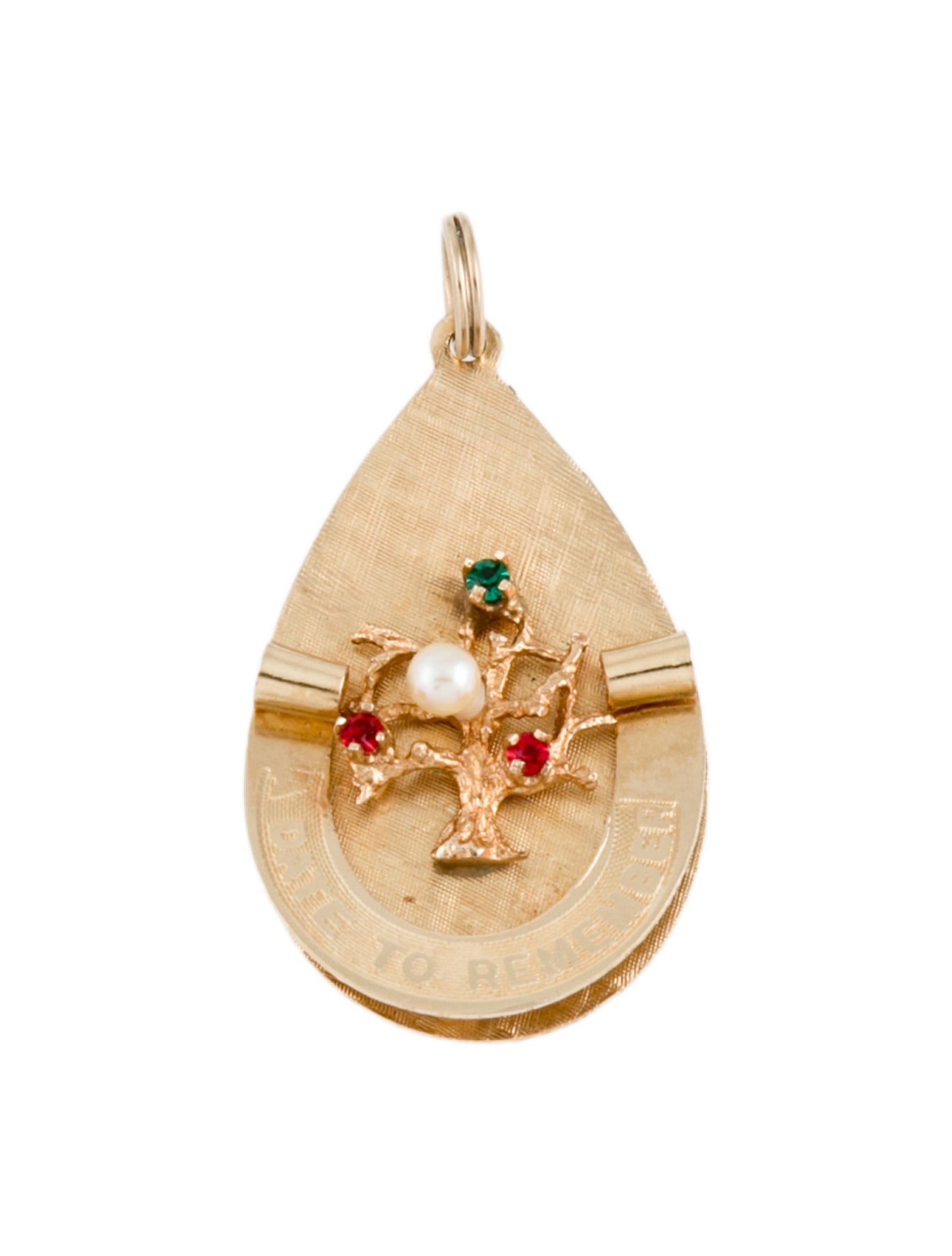 Pendant 14K Cultured Pearl & Glass Tear Drop