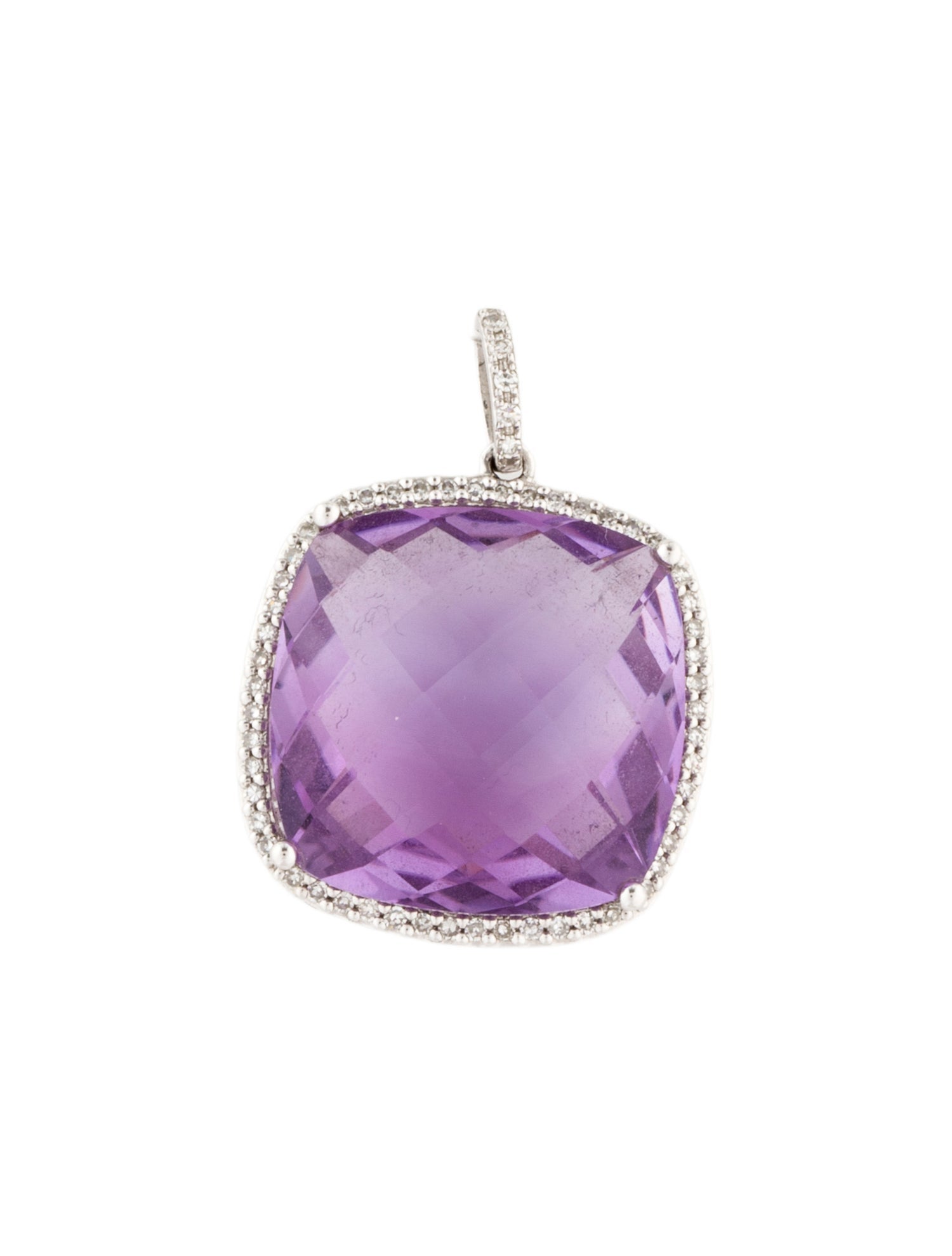 Pendant 14K Amethyst & Diamond