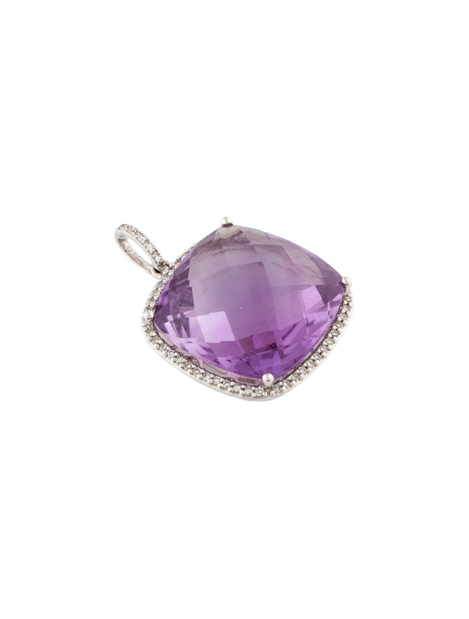 Pendant 14K Amethyst & Diamond