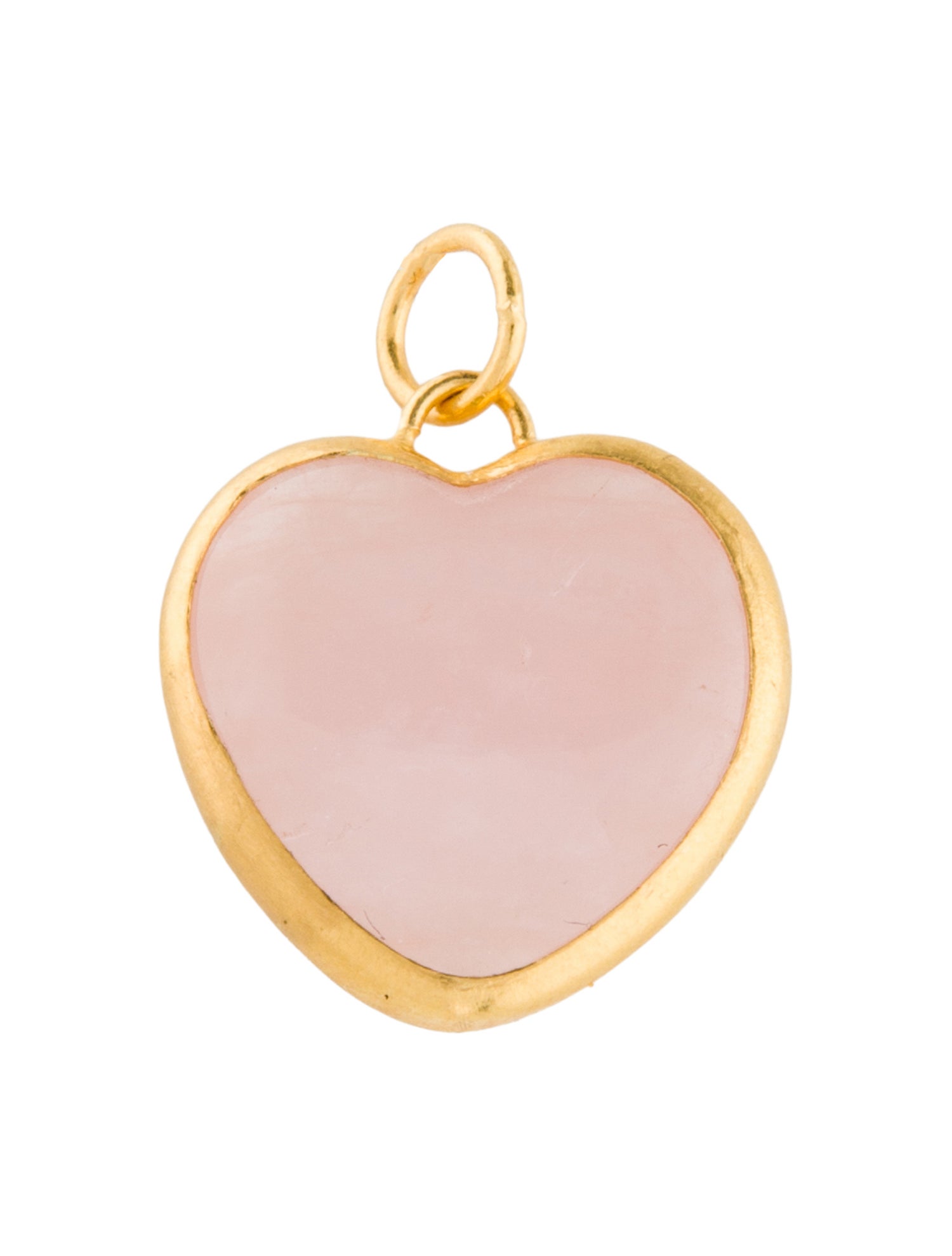 Pendant 24K Rose Quartz Heart