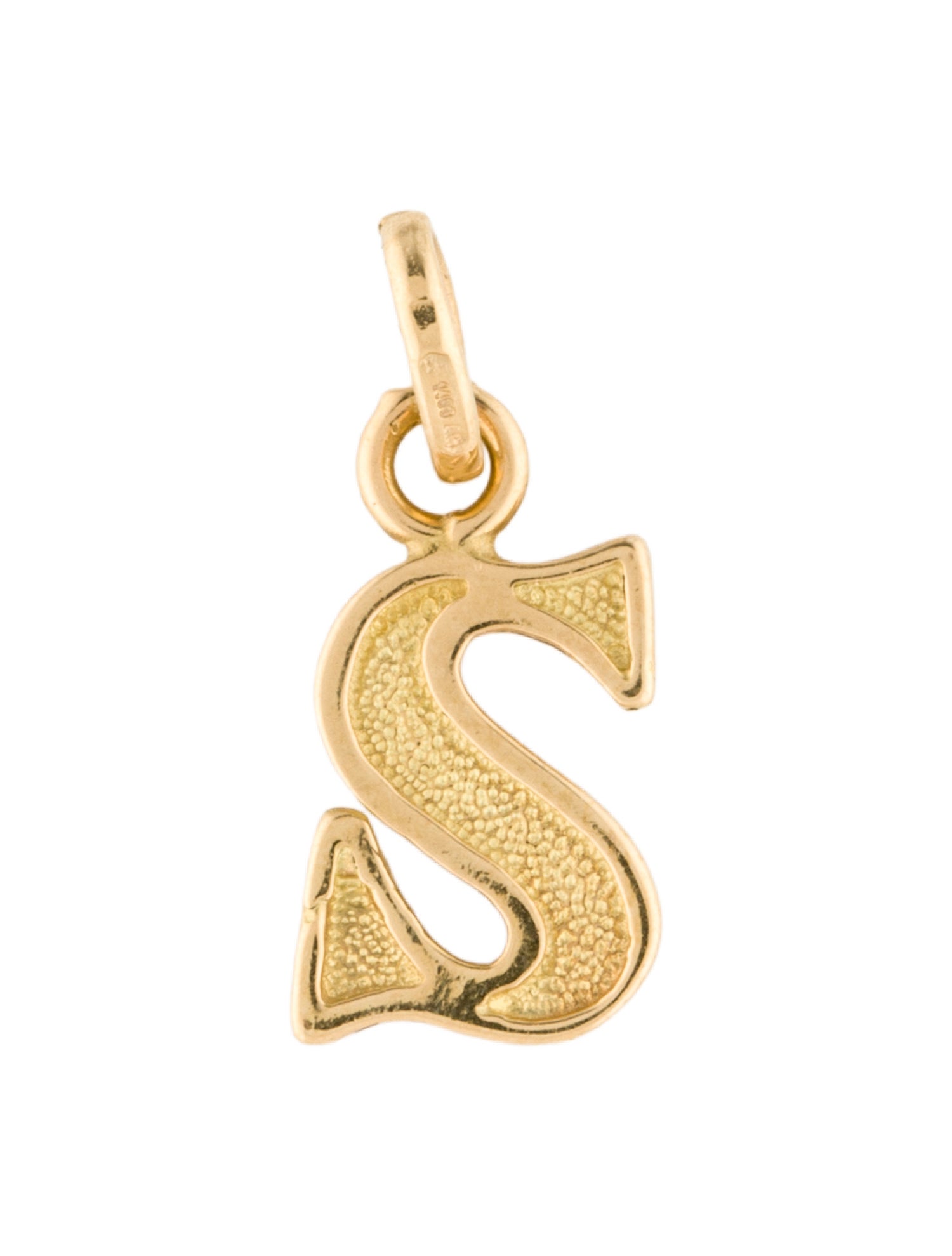 Pendant 18K Initial 'S' Charm
