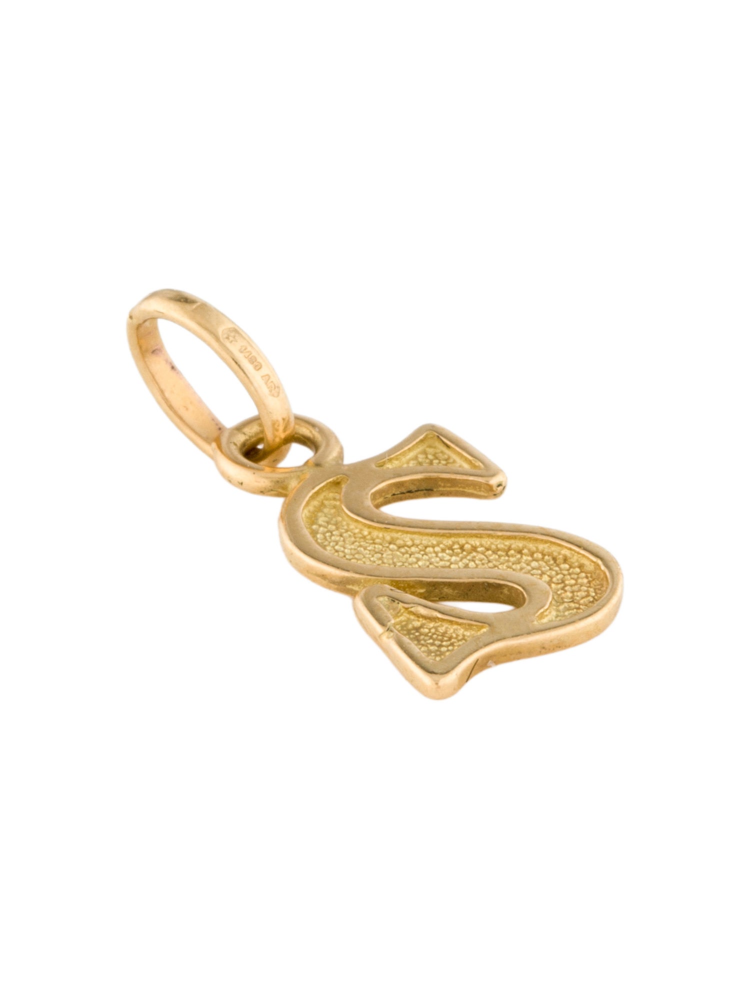 Pendant 18K Initial 'S' Charm
