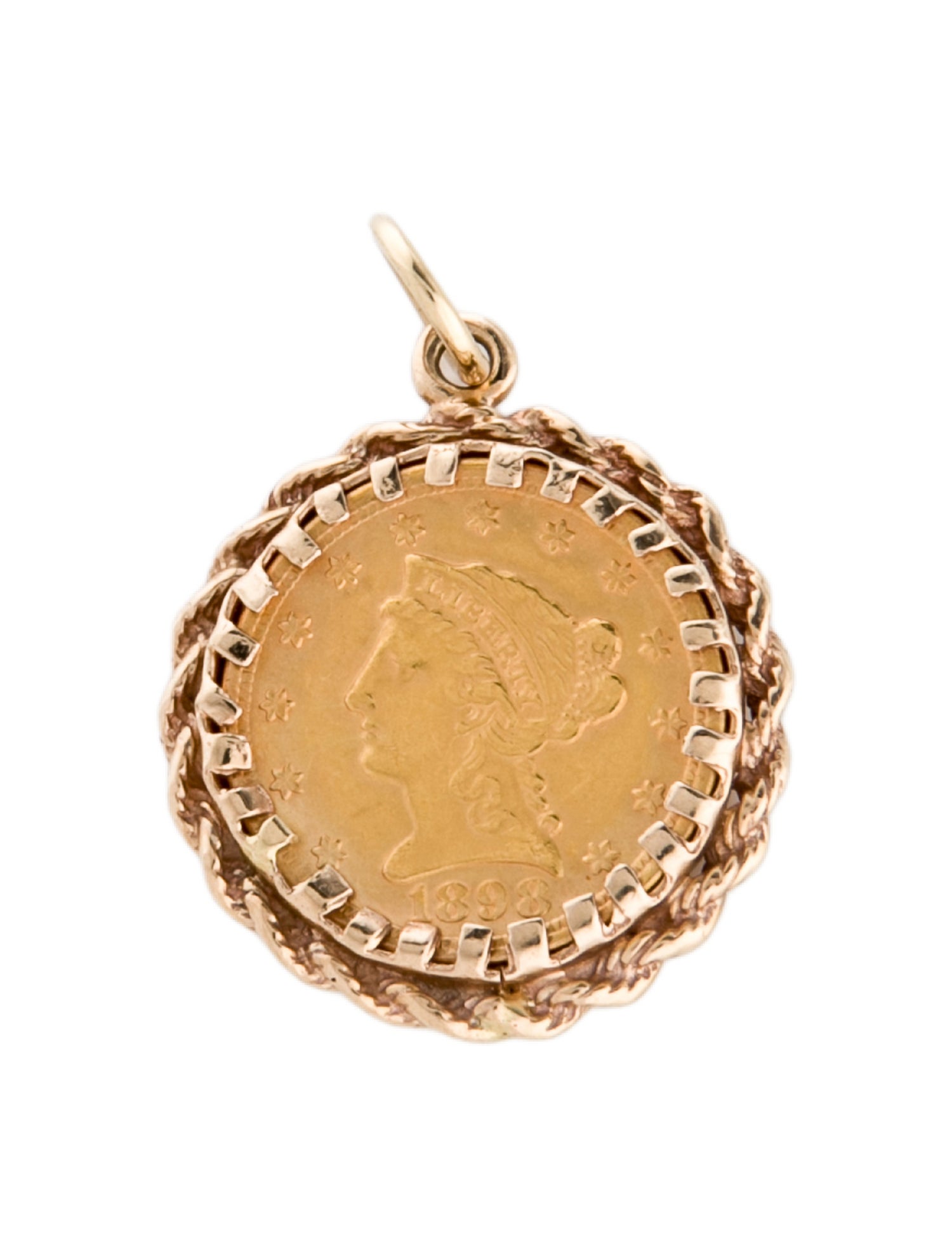 Pendant 22K Coin 14K