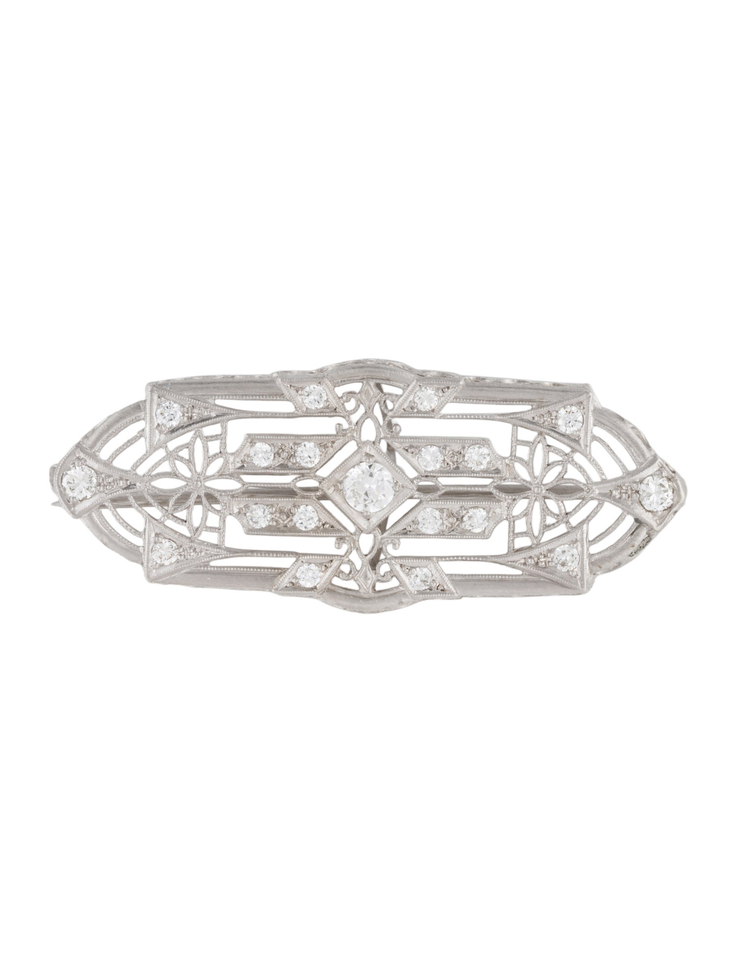 Pendant Platinum Diamond Brooch