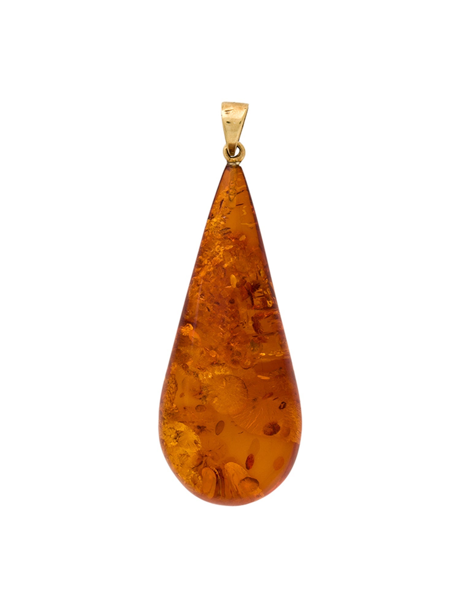 Pendant 18K Amber Tear Drop