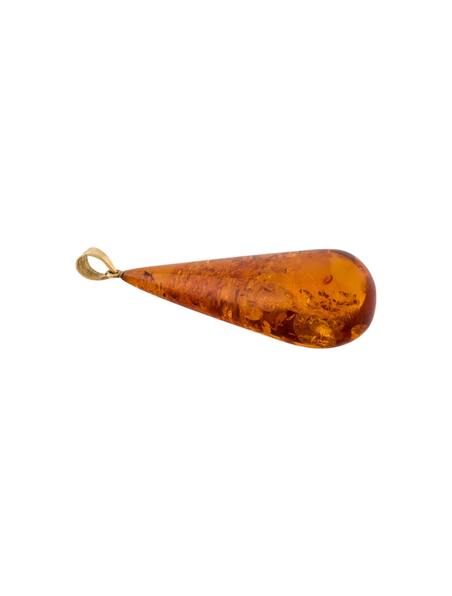 Pendant 18K Amber Tear Drop