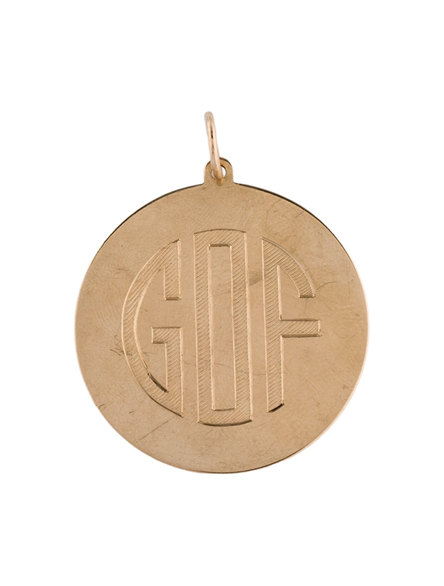 Pendant 14K Engraved Disc