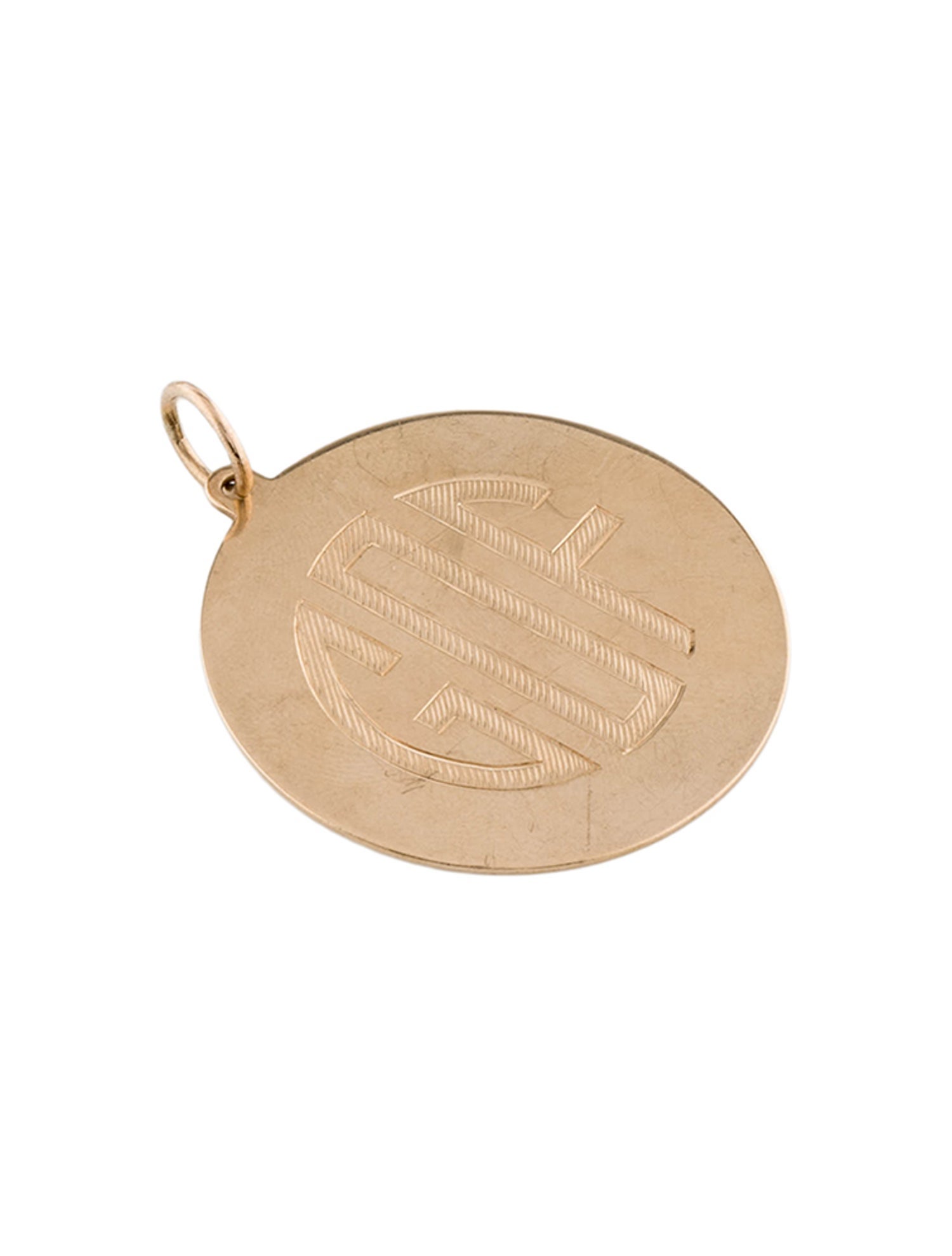 Pendant 14K Engraved Disc