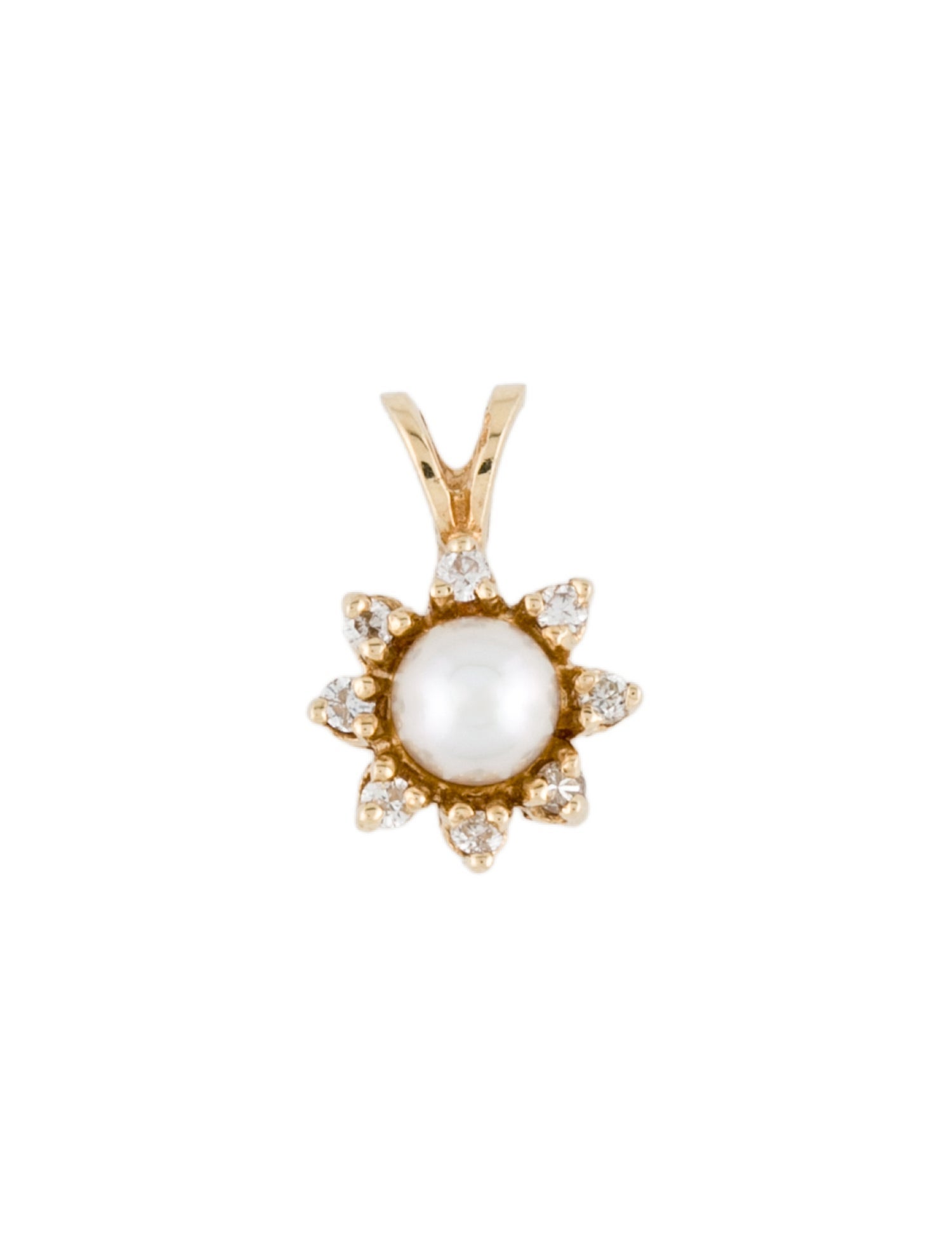 Pendant 14K Pearl & Diamond