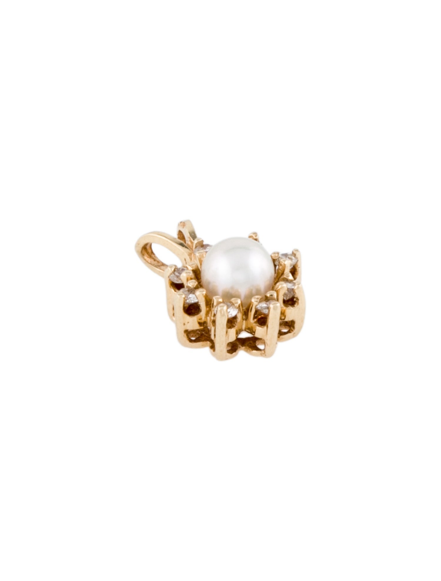 Pendant 14K Pearl & Diamond