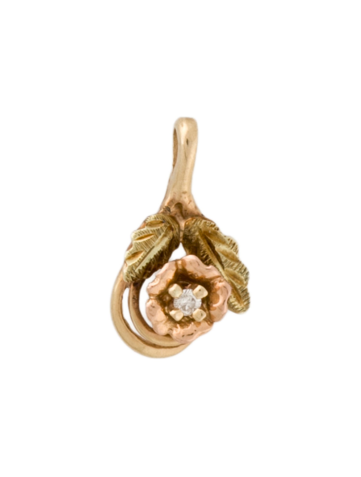 Pendant 10K Diamond Rose Pendant