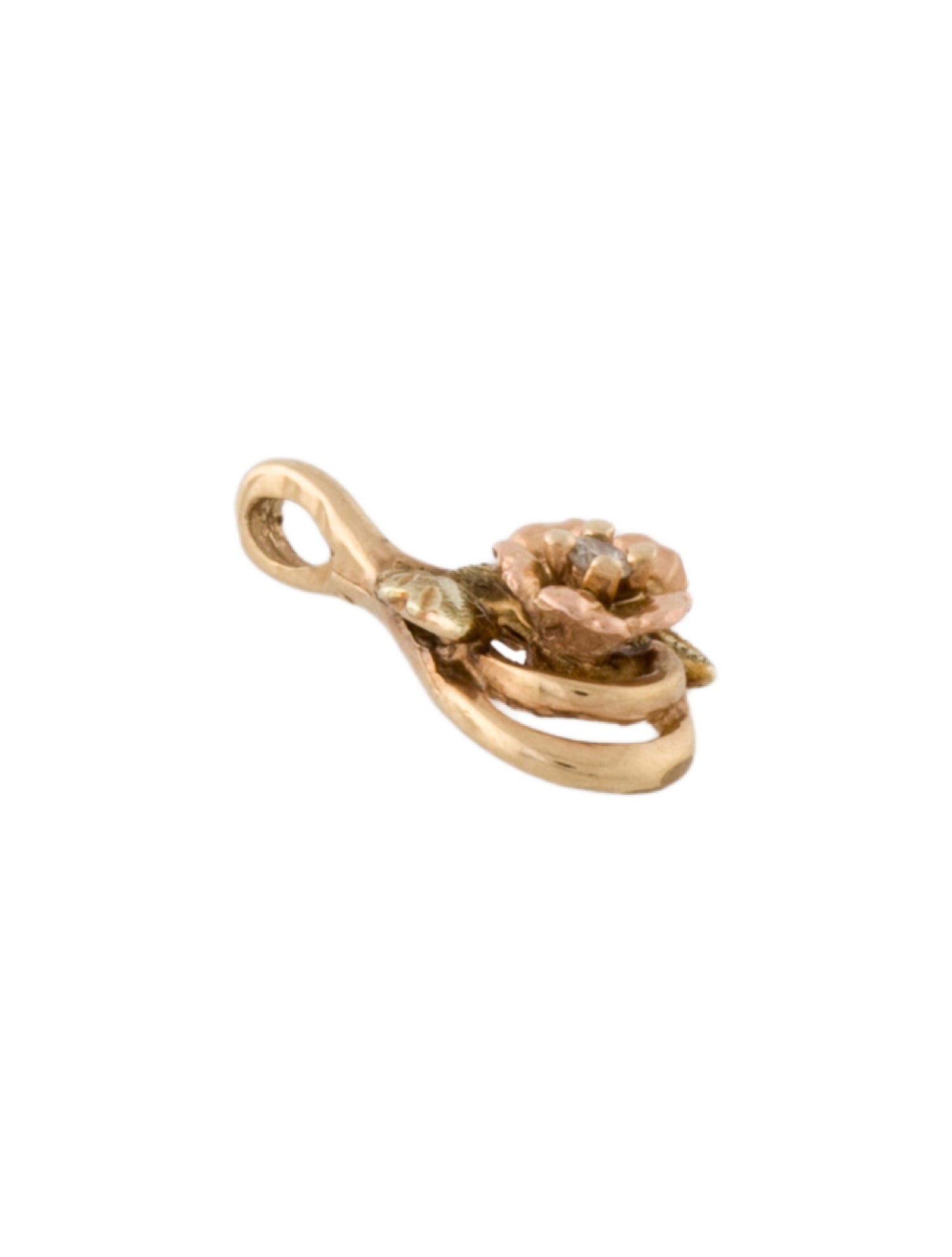 Pendant 10K Diamond Rose Pendant