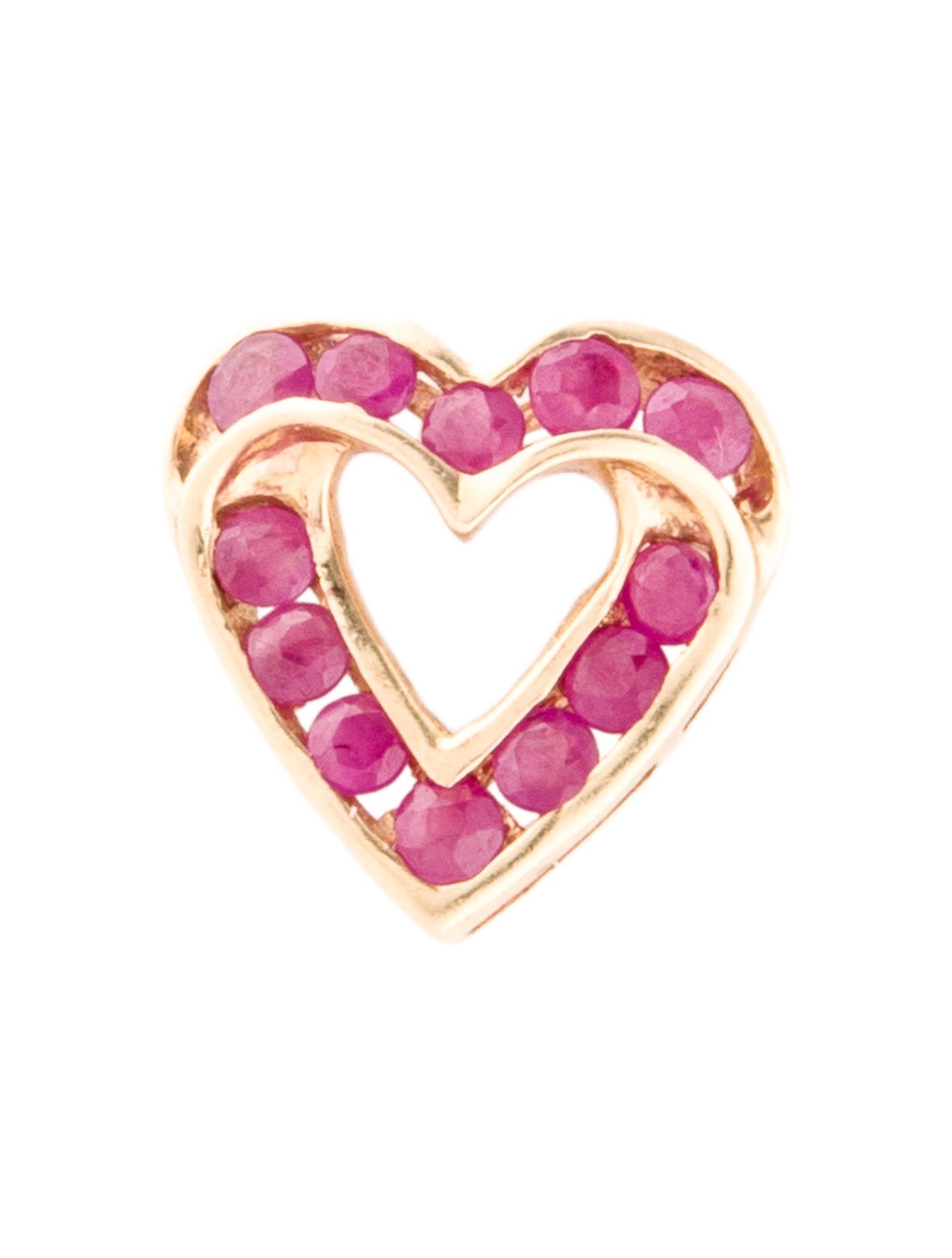 Pendant 10K Ruby Heart