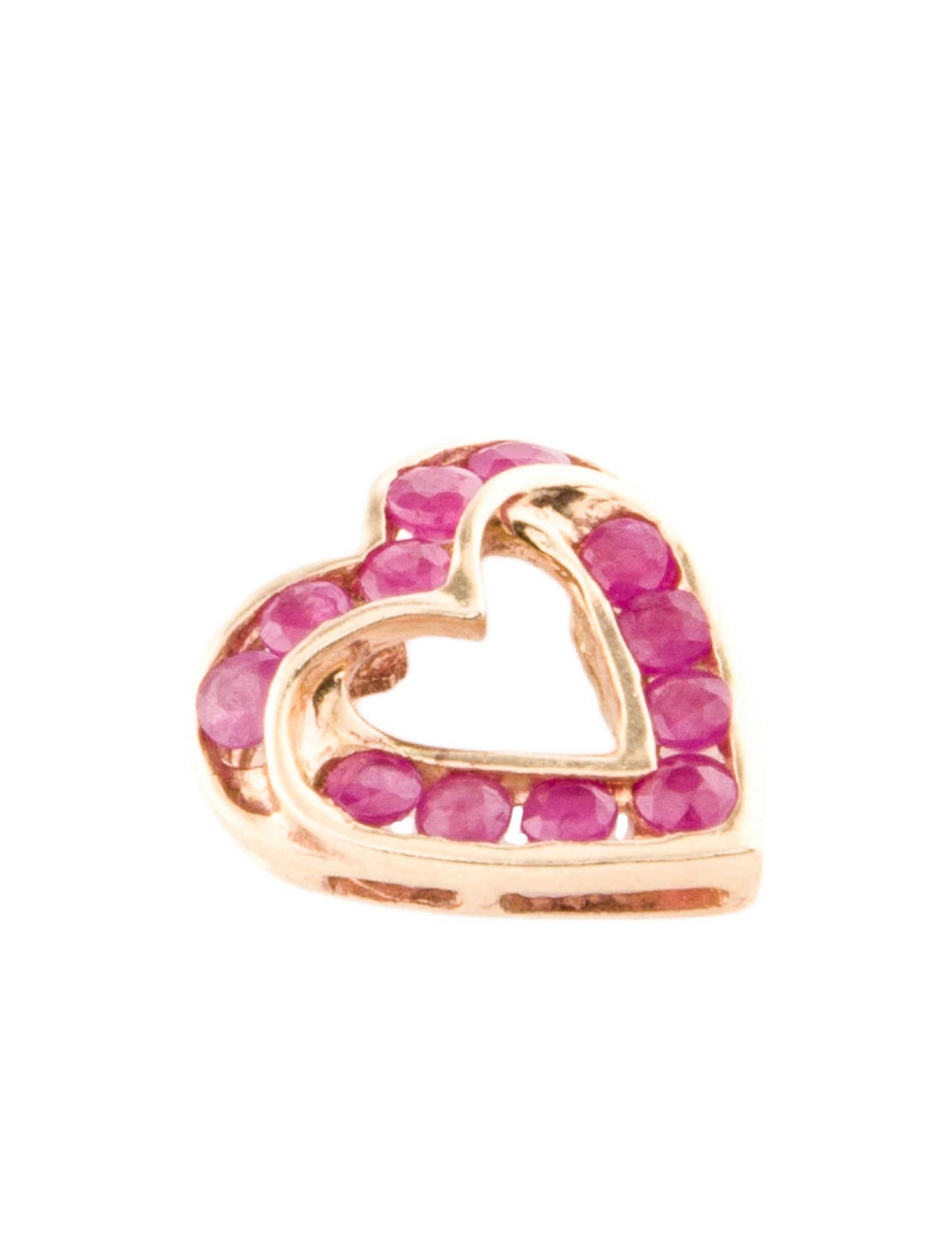 Pendant 10K Ruby Heart