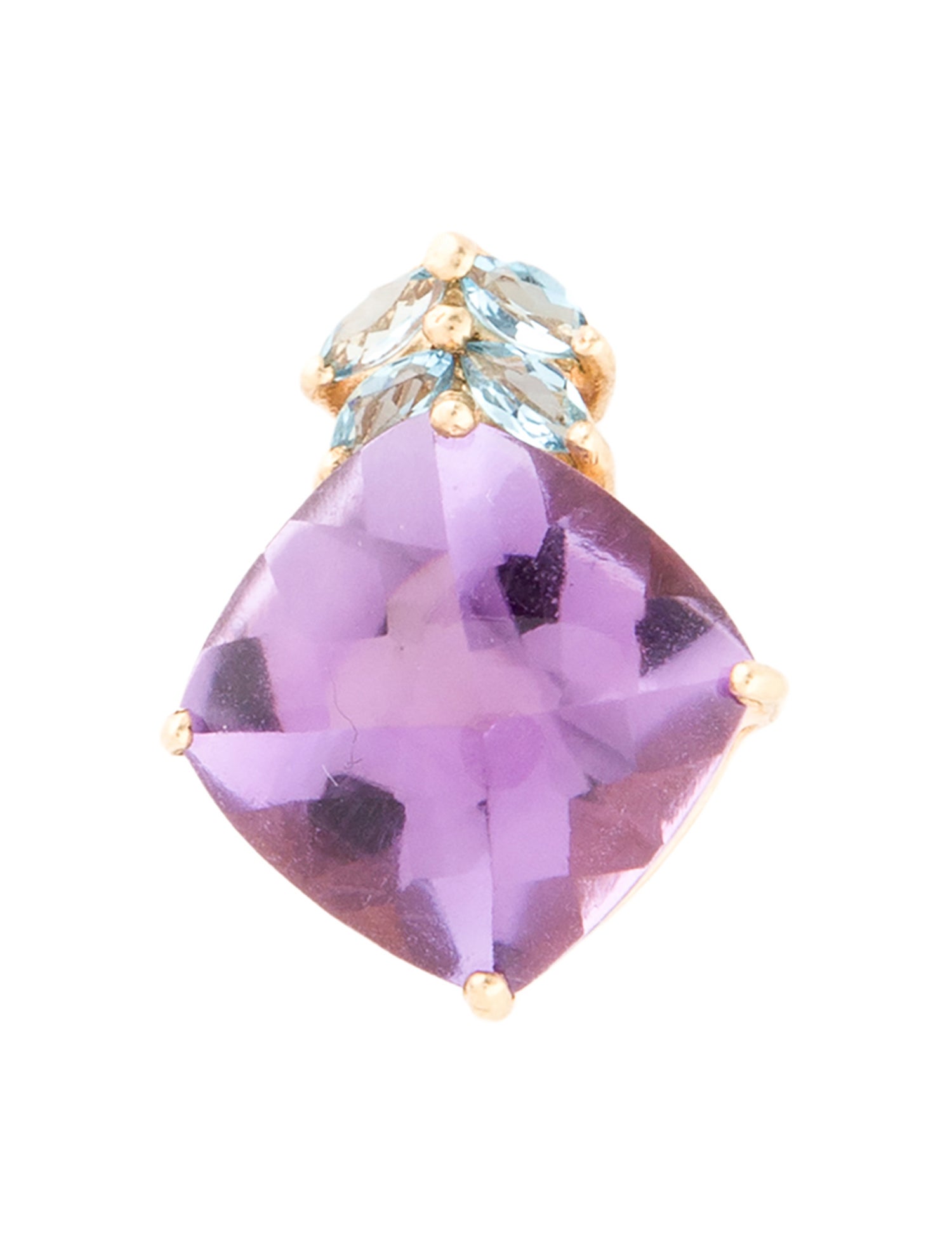 Pendant 10K 9.60ctw Amethyst & Topaz