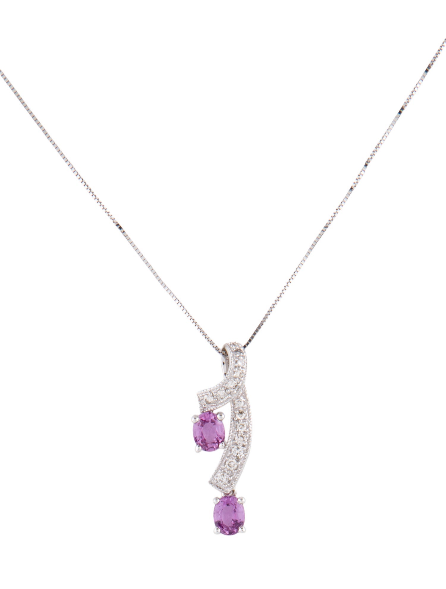 Pendant 14K Sapphire & Diamond Necklace