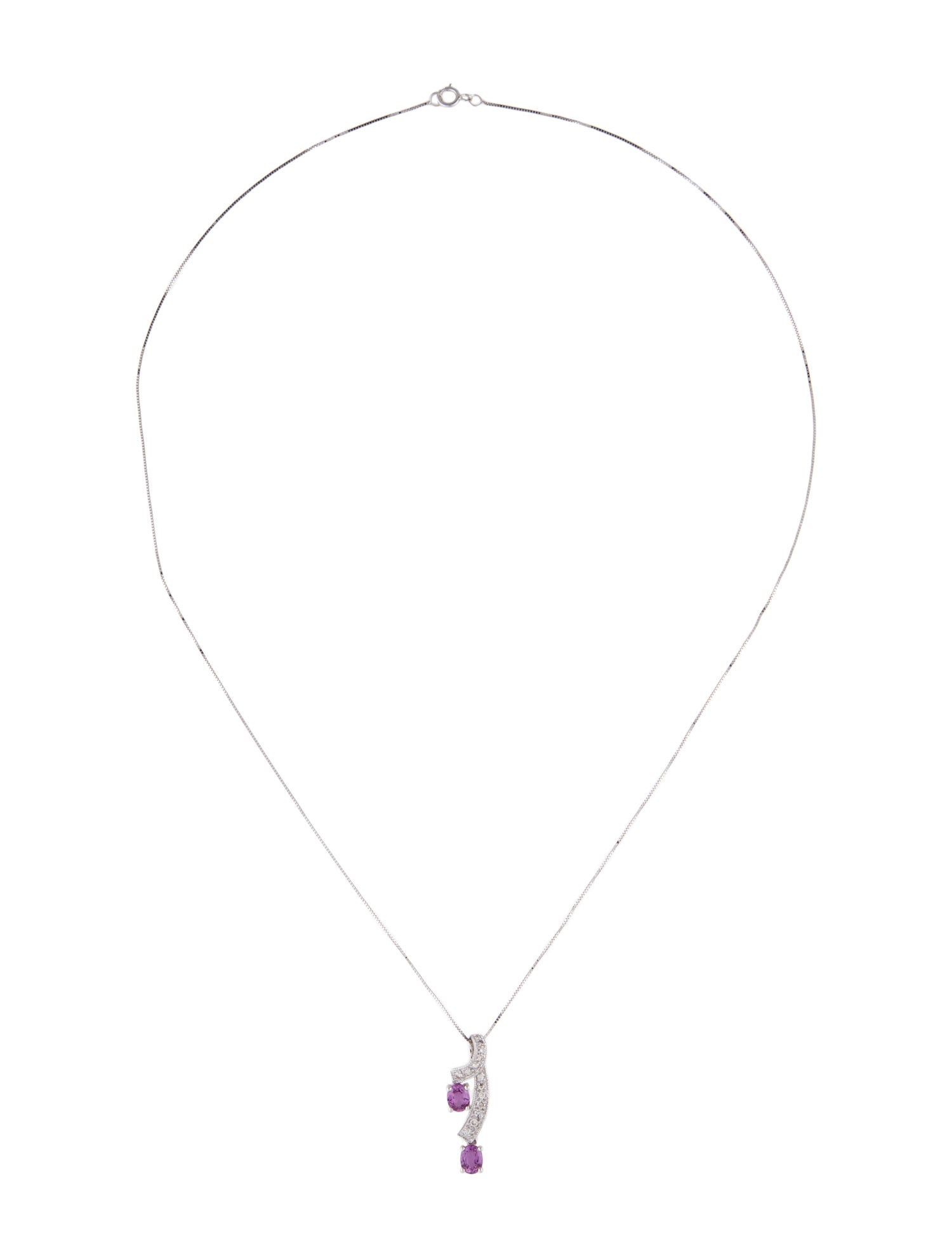 Pendant 14K Sapphire & Diamond Necklace