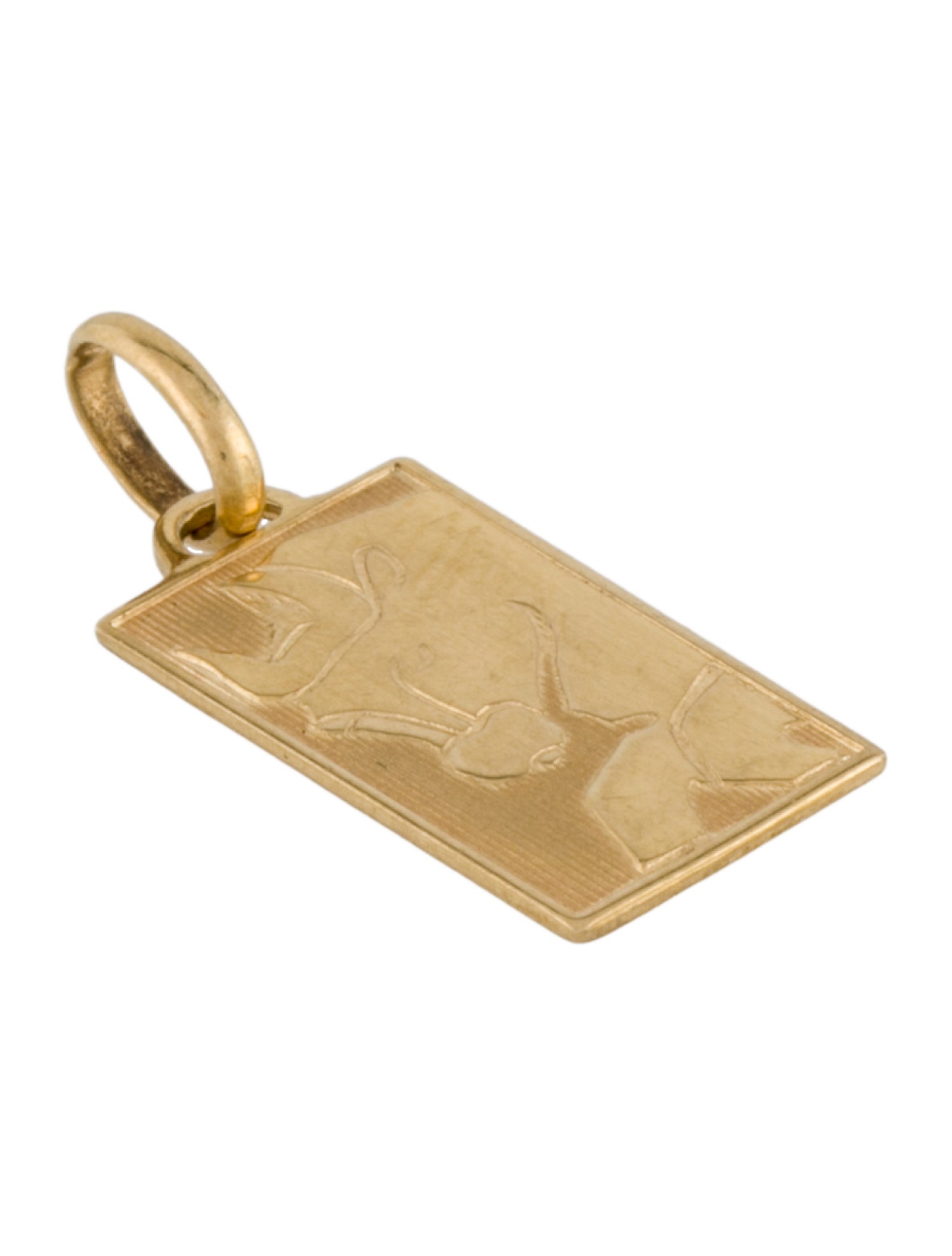 Pendant 18K Bull Tag Pendant