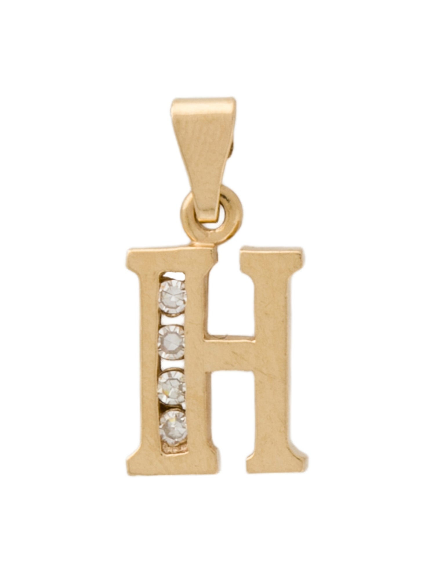 Pendant 14K Diamond Initial 'H' Pendant