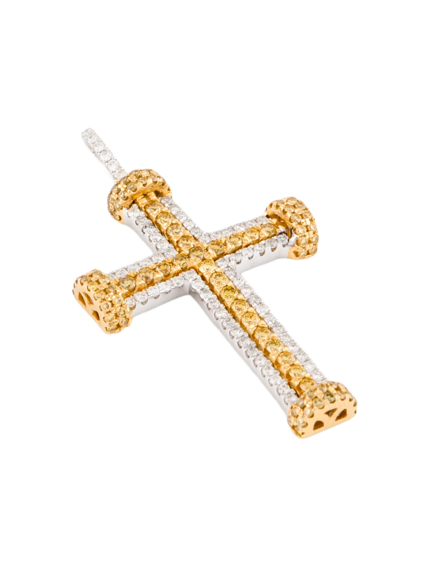 Pendant 18K 1.06ctw Diamond Cross