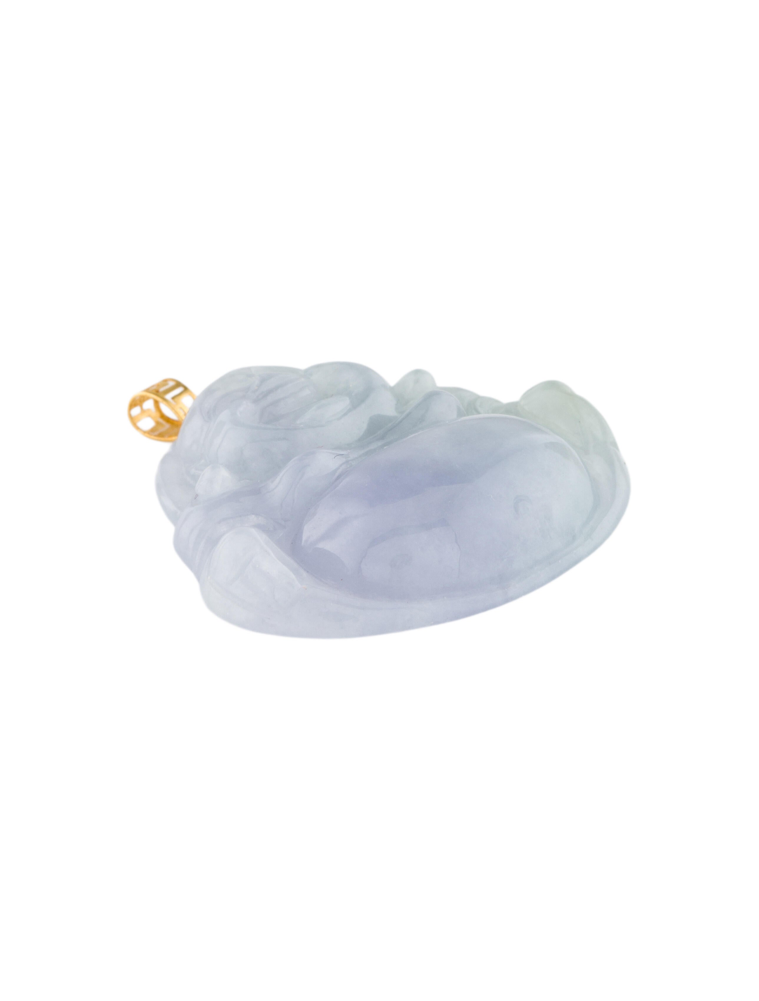 Pendant 18K Jadeite Buddah