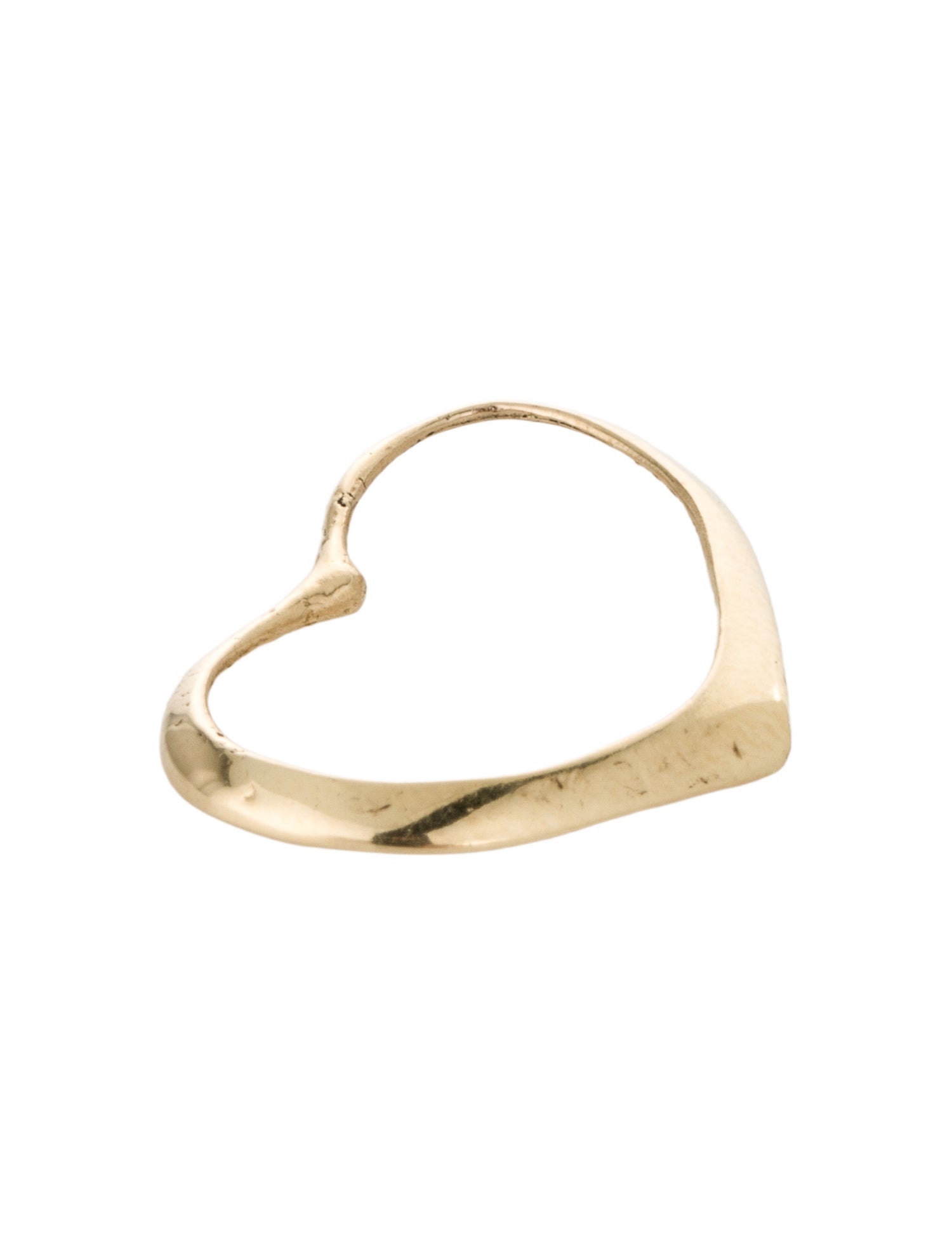 Pendant 14K Engraved Open Heart Charm