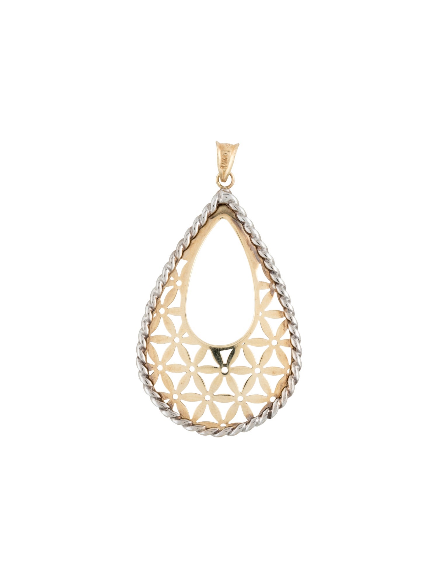 Pendant 14K Two-Tone Drop