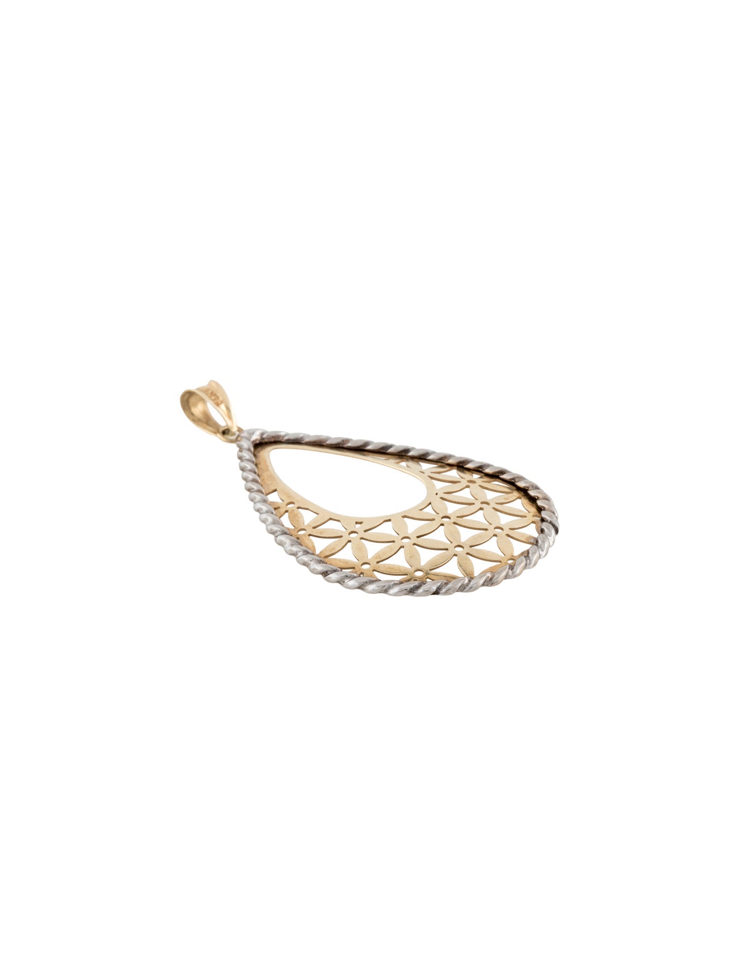 Pendant 14K Two-Tone Drop