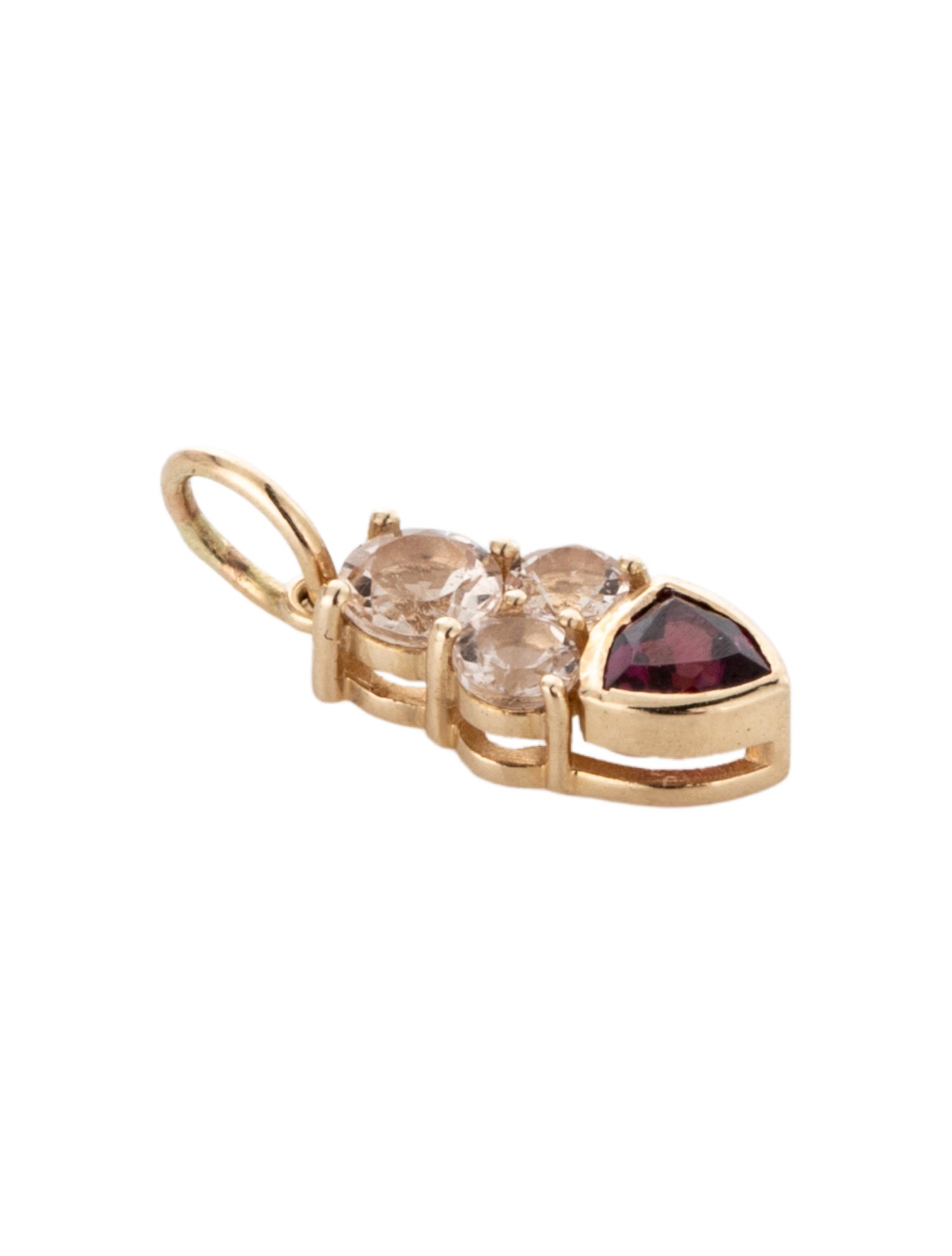 Pendant 14K Garnet & Morganite Pendant