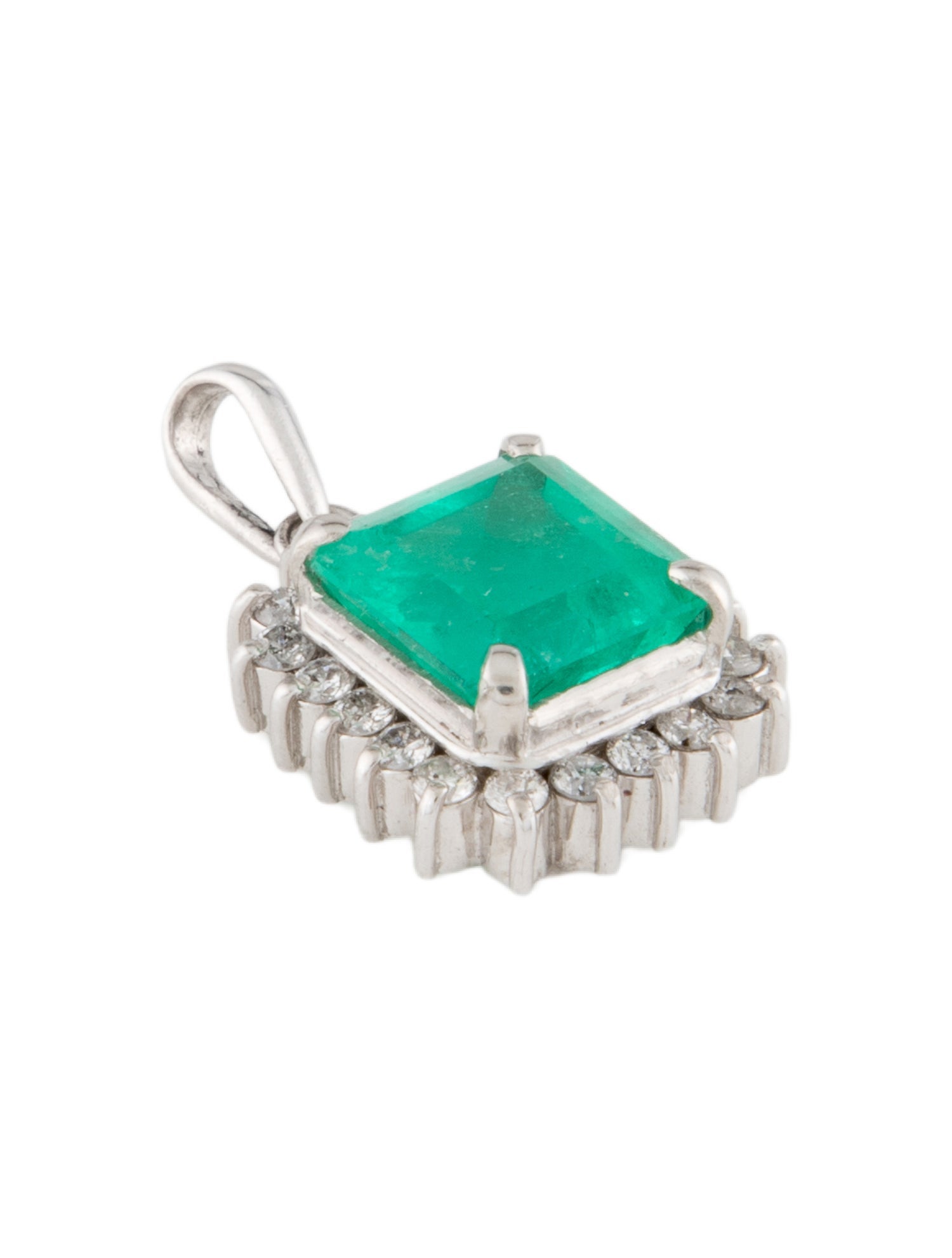 Pendant Platinum 3.51ct Emerald & Diamond