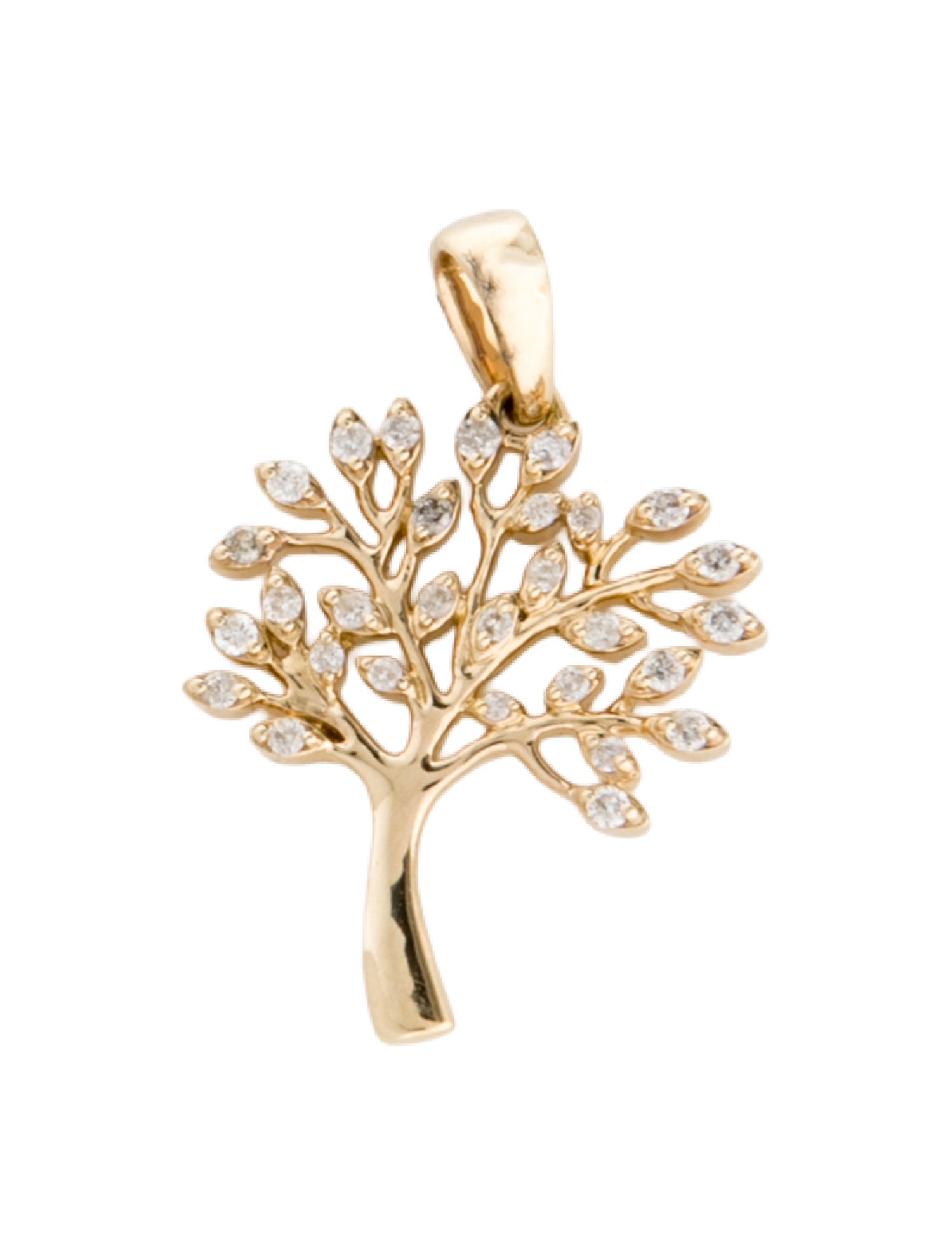 Pendant 14K Diamond Tree
