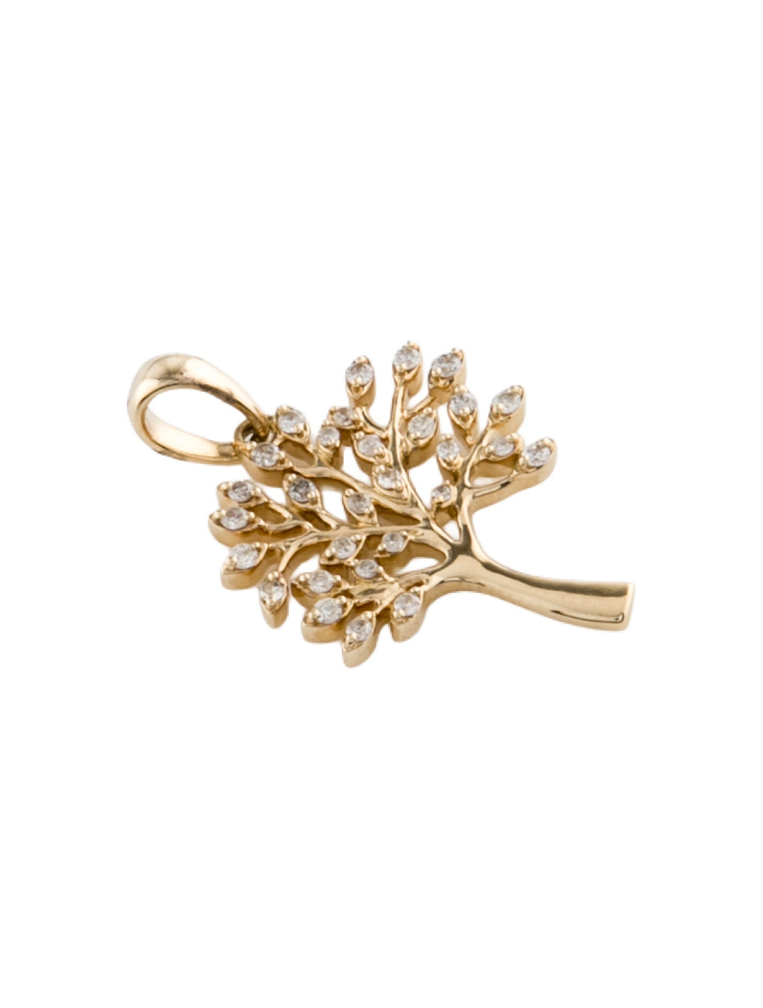 Pendant 14K Diamond Tree