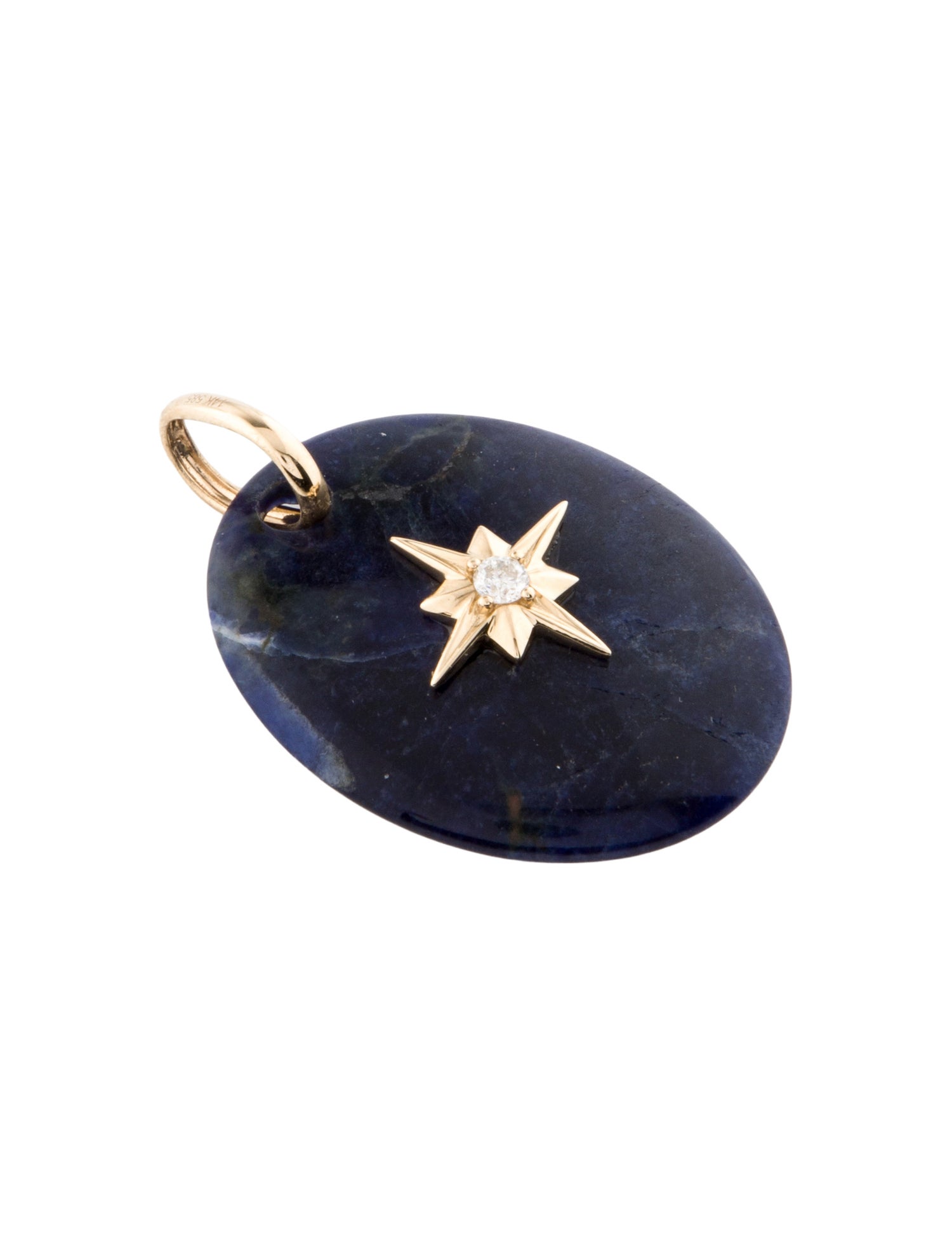 Pendant 14K Diamond & Sodalite