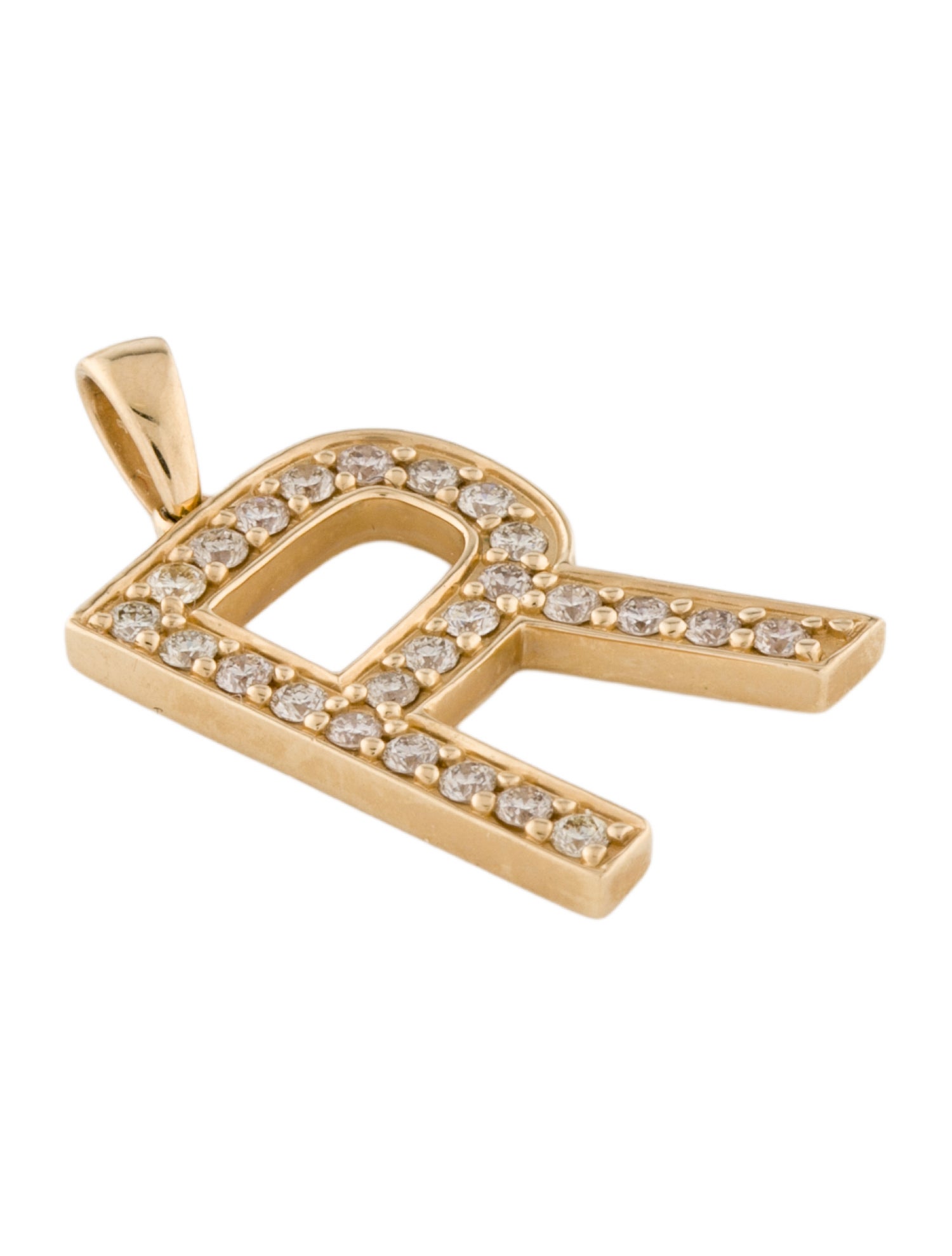 Pendant 14K Diamond 'R'
