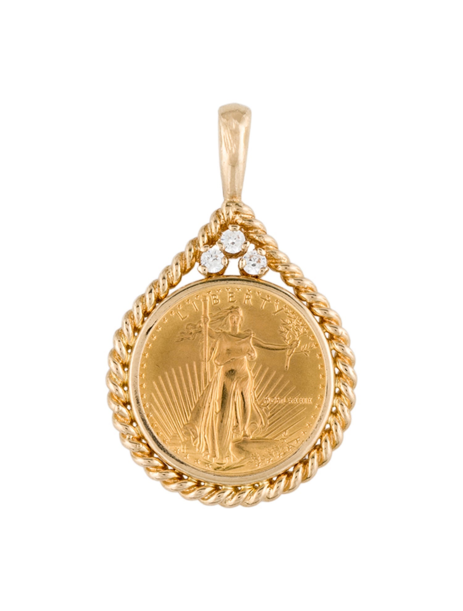 Pendant 20K Coin w/ 14K Bezel